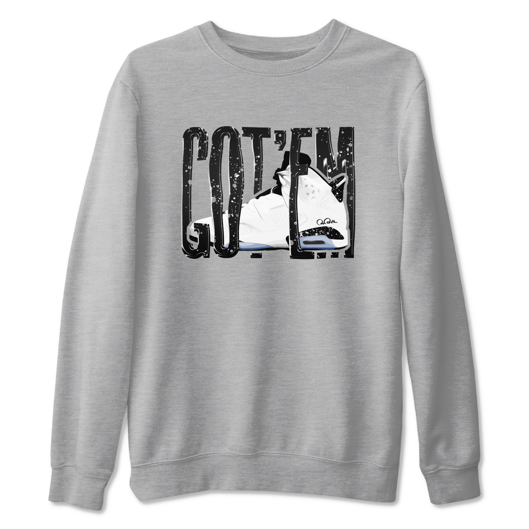 Wiggling Gotem snkmatch Tees - Air Jordan 6 White Black