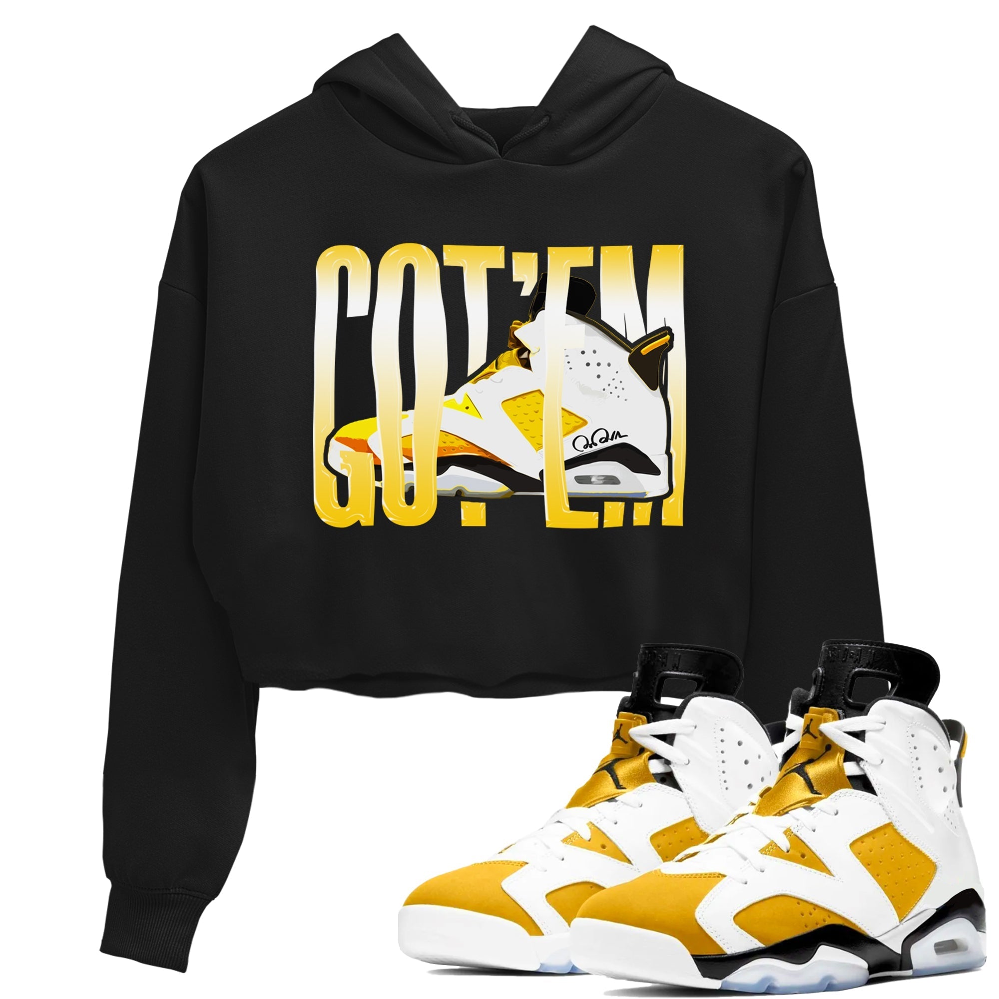Wiggling Gotem snkmatch Women's Top - Air Jordan 6 Yellow Ochre