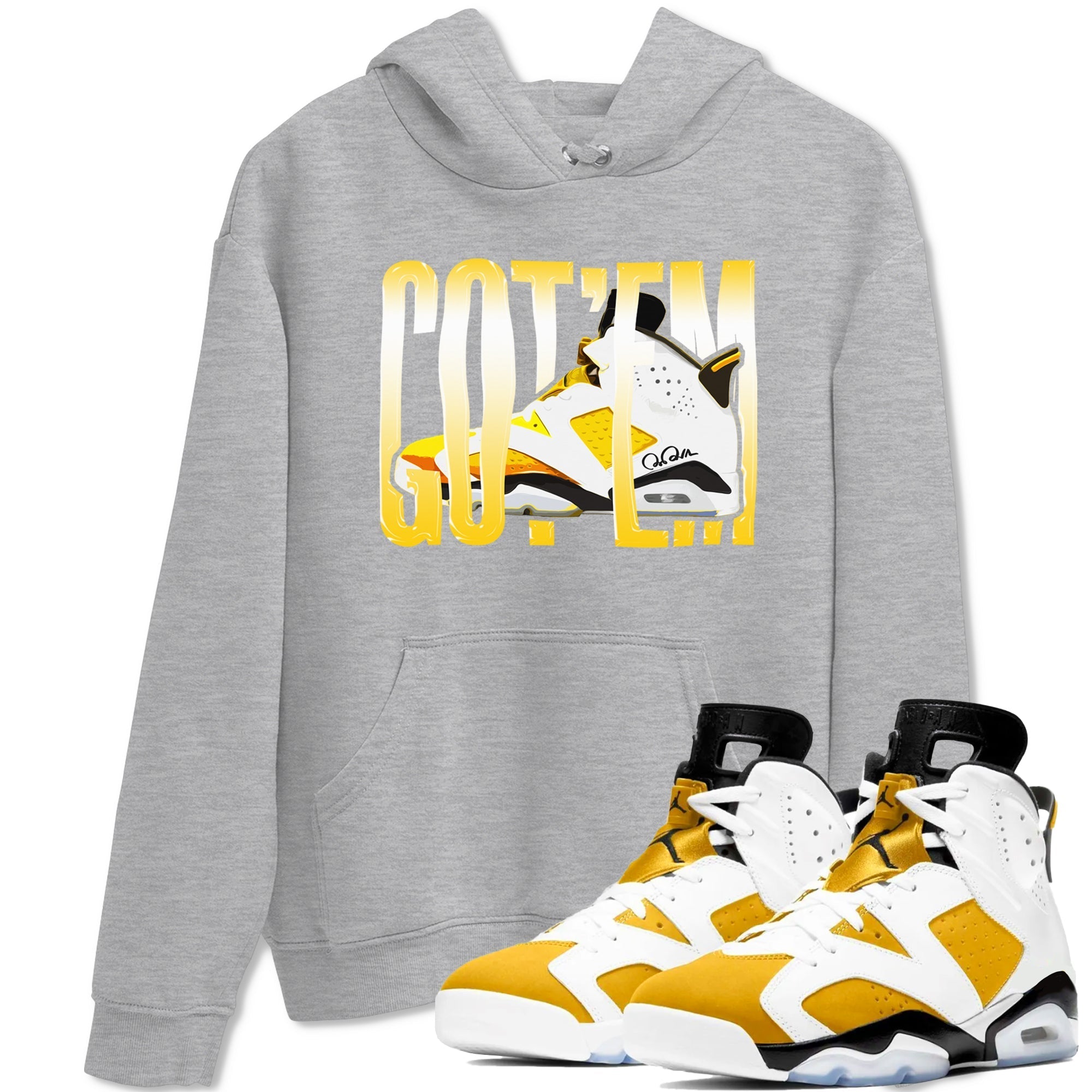 Wiggling Gotem snkmatch Tee - Air Jordan 6 Yellow Ochre