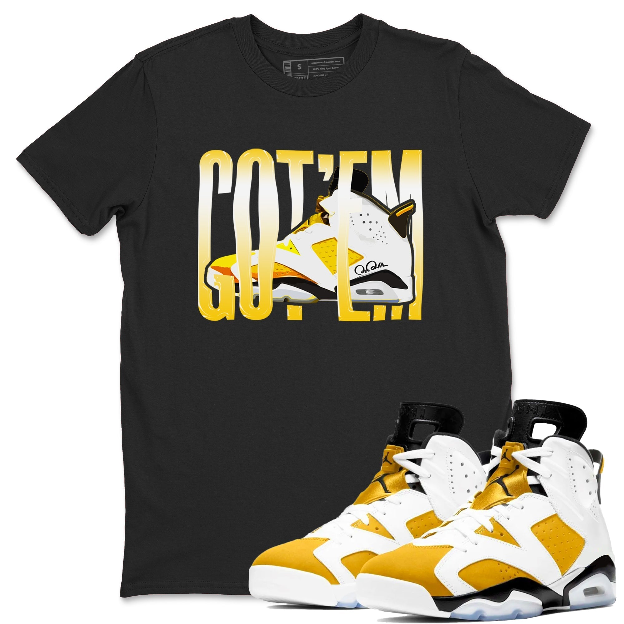 Wiggling Gotem snkmatch Tee - Air Jordan 6 Yellow Ochre