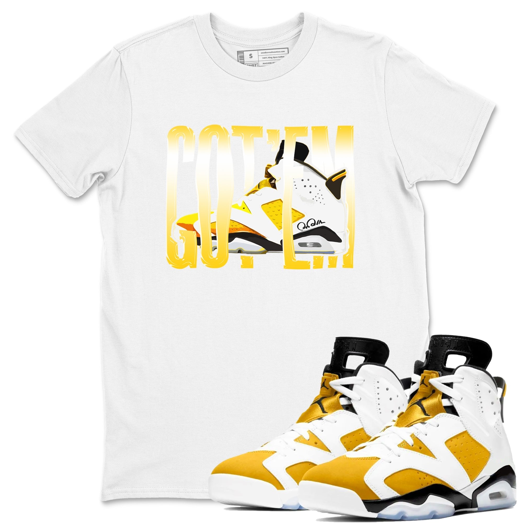 Wiggling Gotem snkmatch Tee - Air Jordan 6 Yellow Ochre
