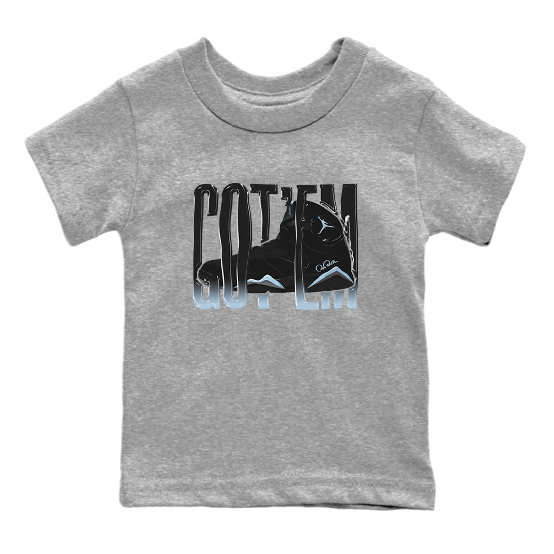 Wiggling Gotem Kids Tops - Air Jordan 7 Chambray