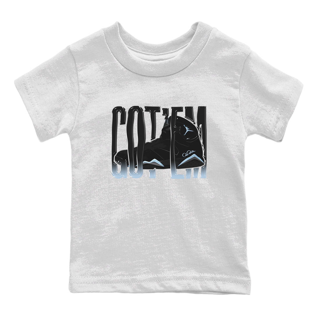 Wiggling Gotem Kids Tops - Air Jordan 7 Chambray