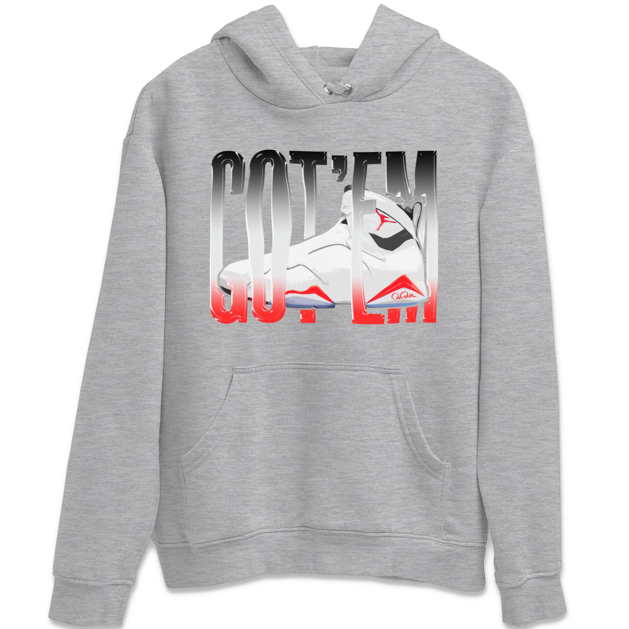 Wiggling Gotem Unisex Tops - Air Jordan 7 White Infrared