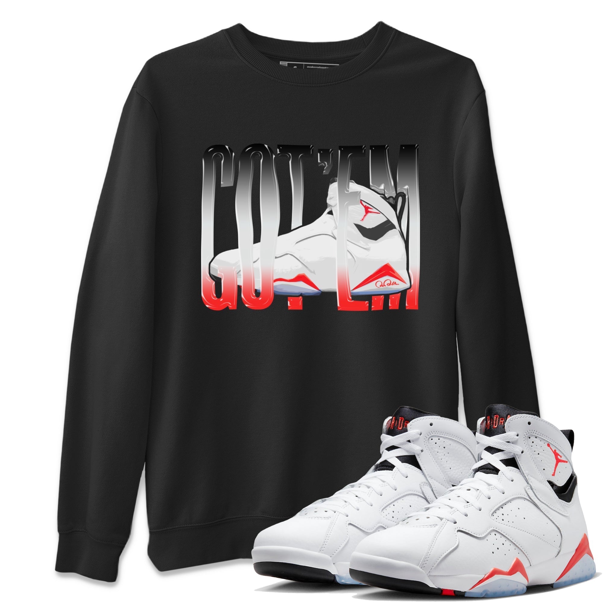 Wiggling Gotem Unisex Tops - Air Jordan 7 White Infrared