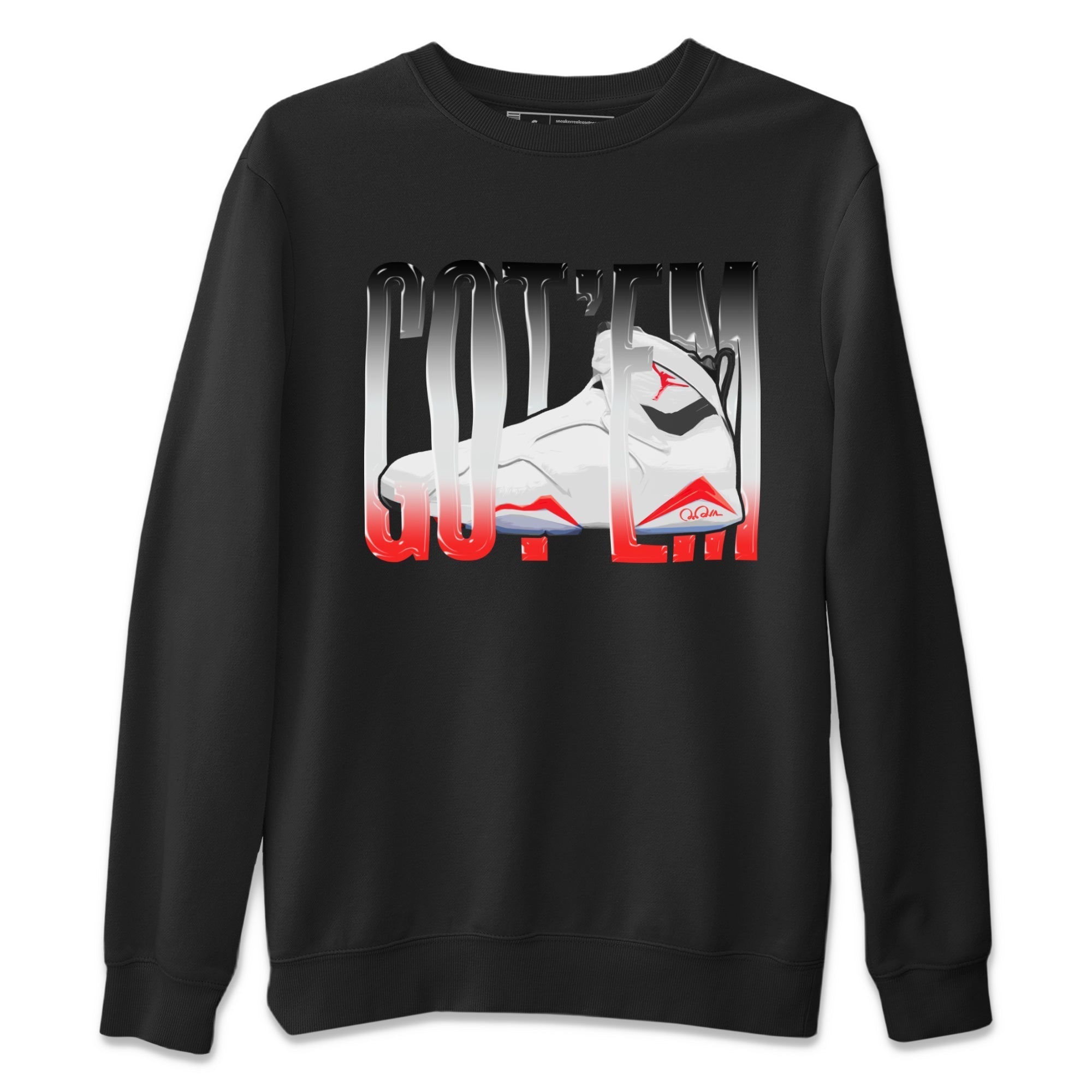 Wiggling Gotem Unisex Tops - Air Jordan 7 White Infrared