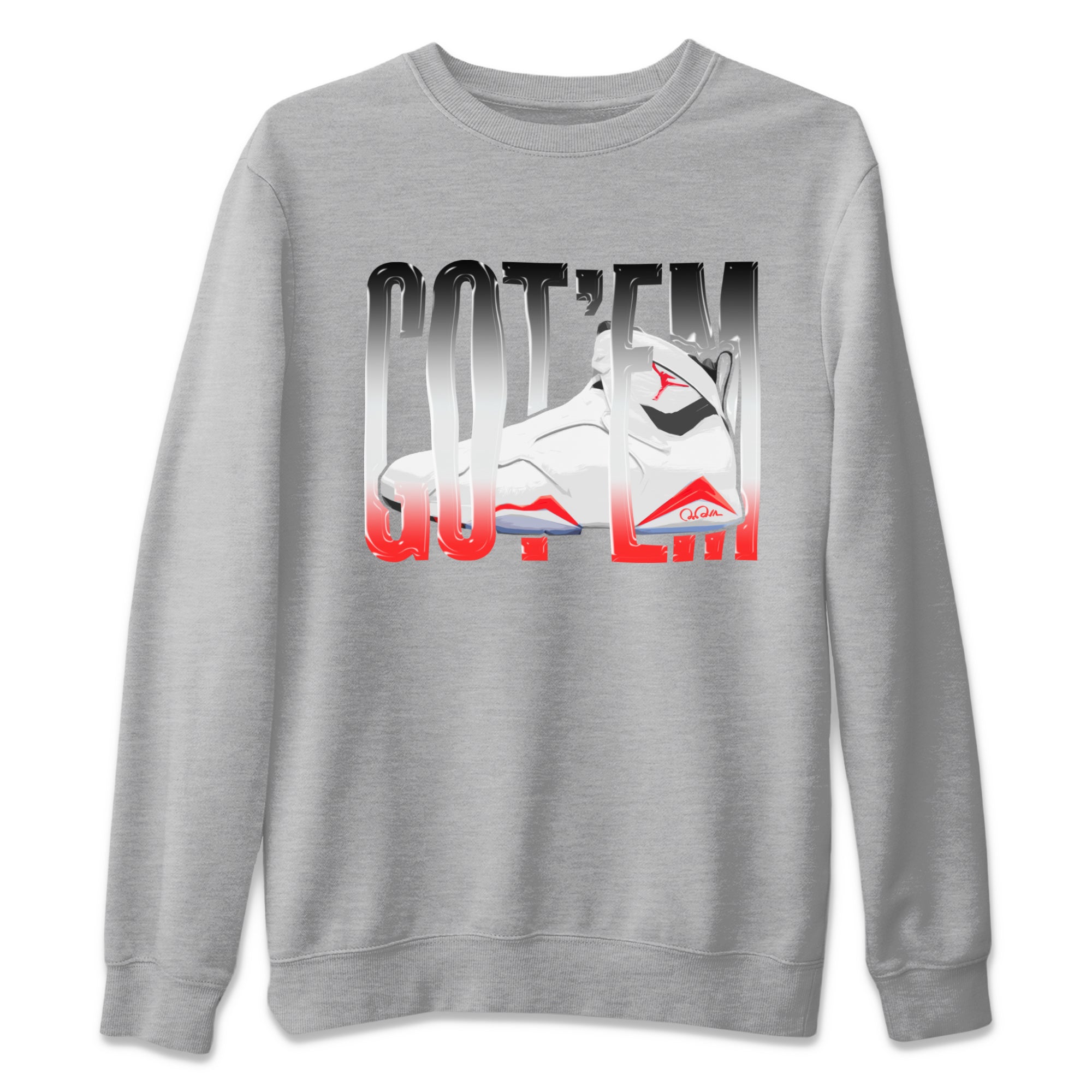 Wiggling Gotem Unisex Tops - Air Jordan 7 White Infrared