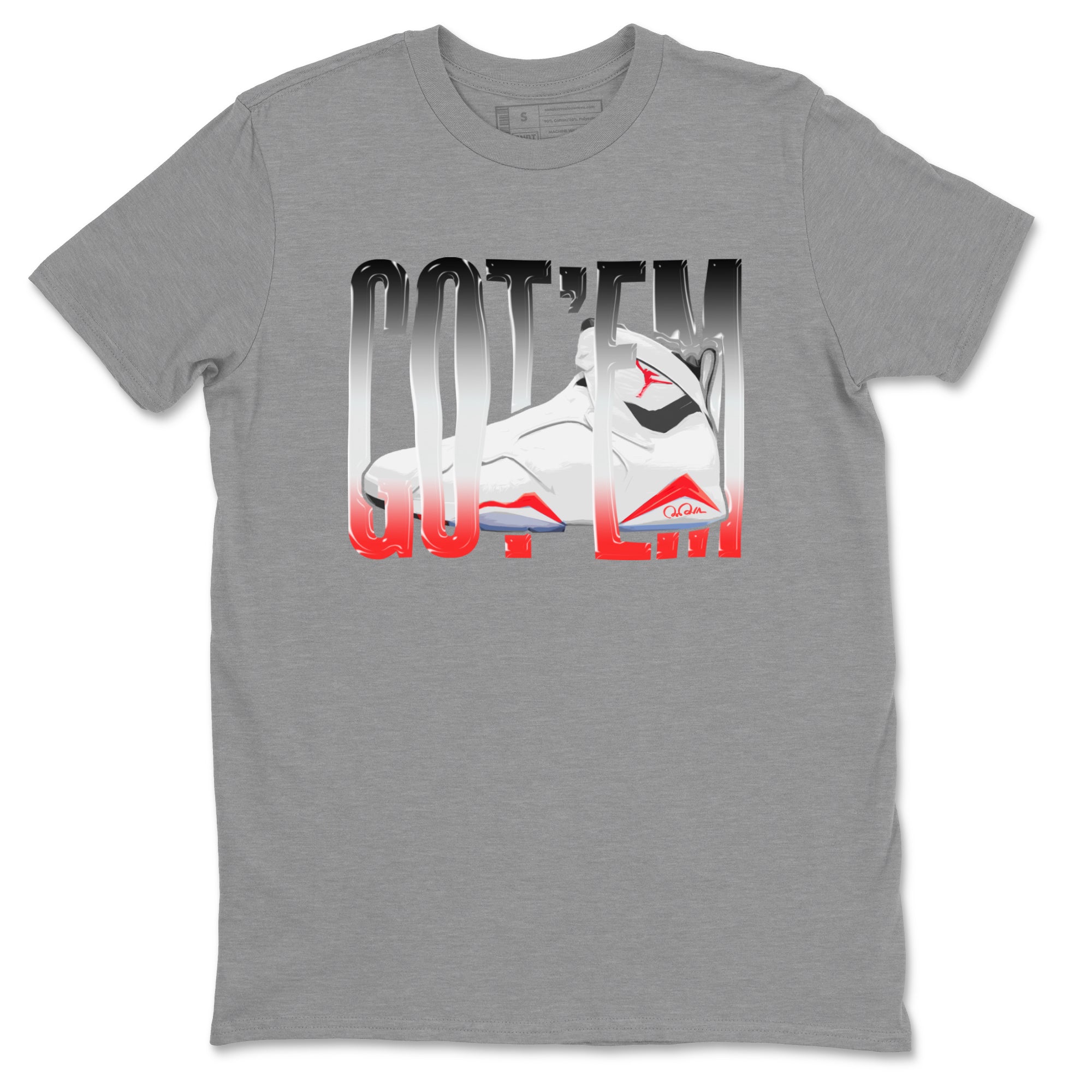 Wiggling Gotem Unisex Tops - Air Jordan 7 White Infrared