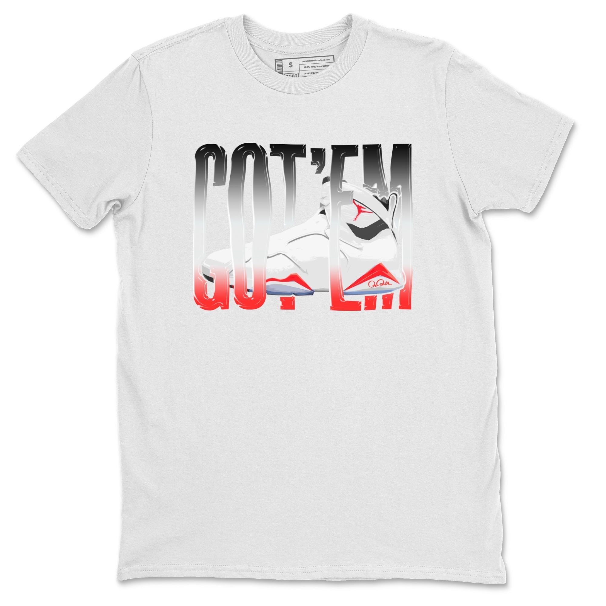 Wiggling Gotem Unisex Tops - Air Jordan 7 White Infrared