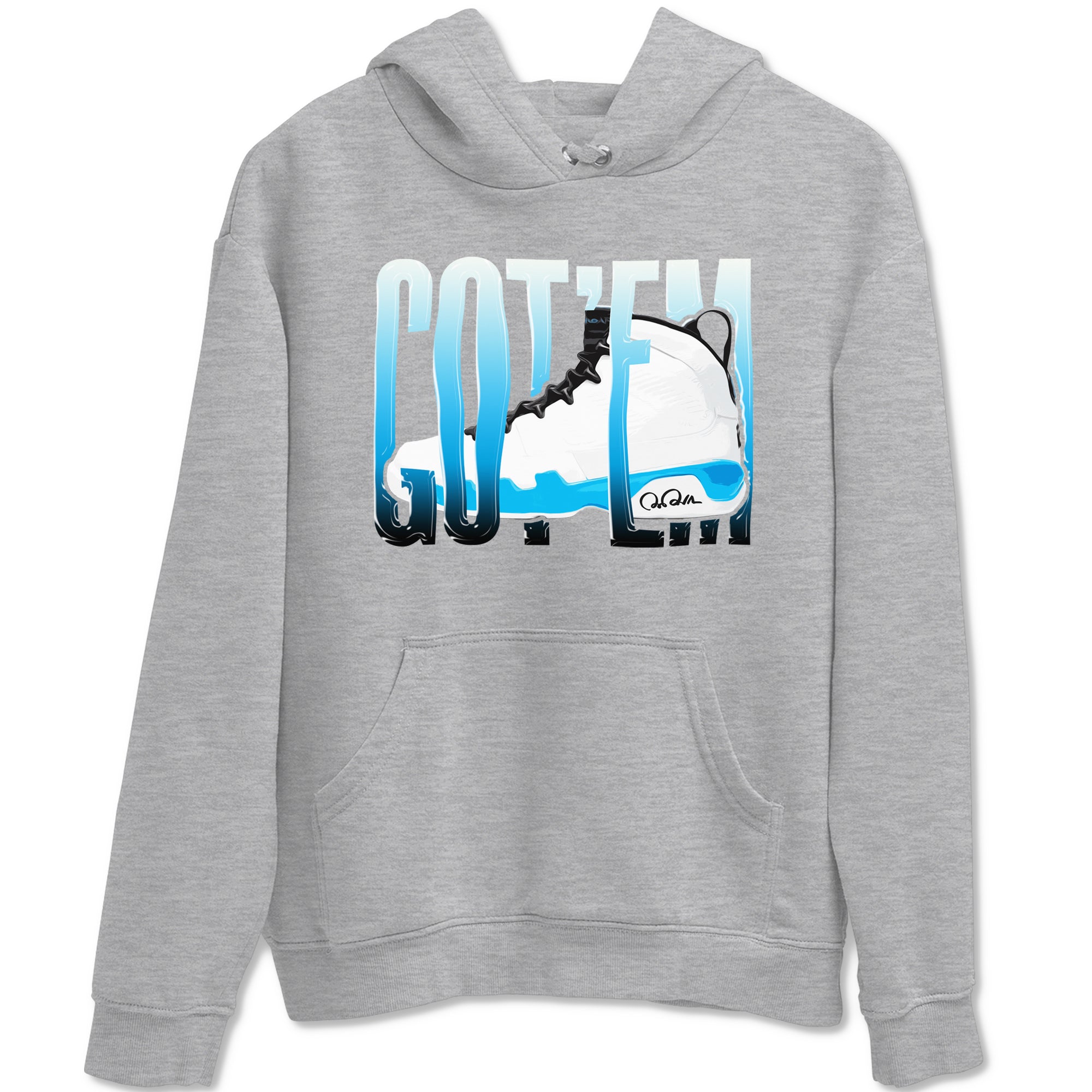 Wiggling Gotem snkmatch Tees - Air Jordan 9 Powder Blue