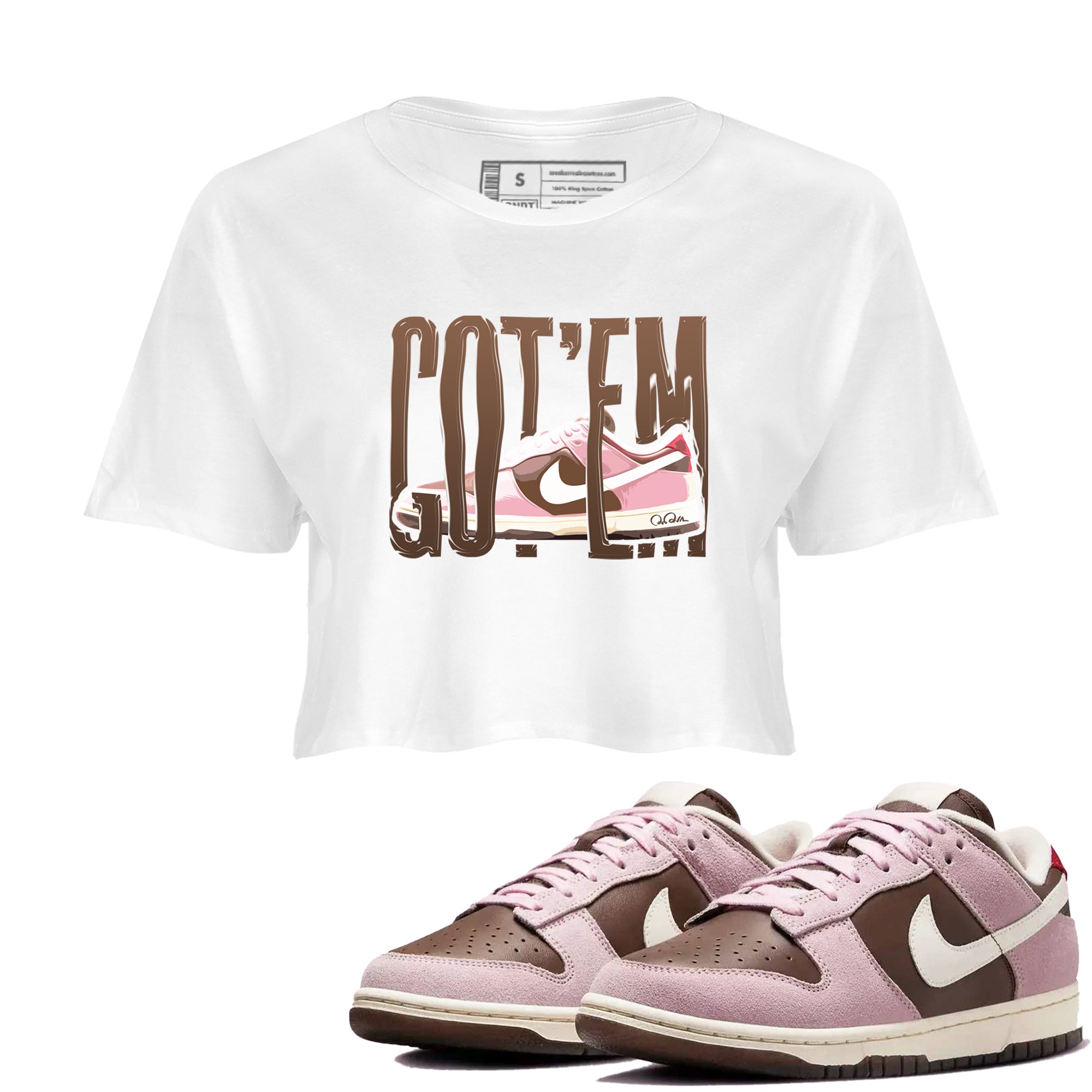 Wiggling Gotem snkmatch Women's Top - Dunk Cacao Wow And Pink Foam