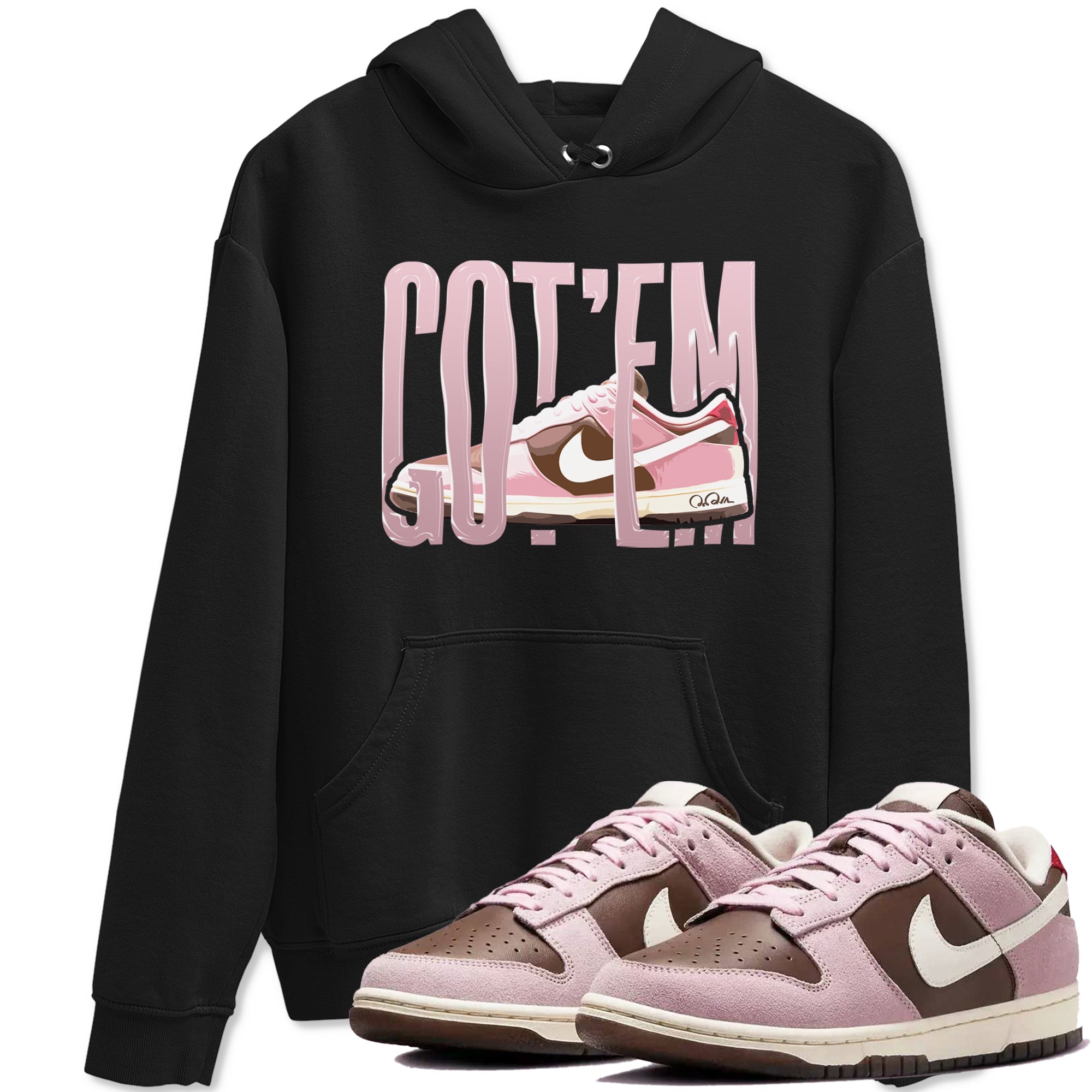 Wiggling Gotem snkmatch Tees - Dunk Cacao Wow And Pink Foam