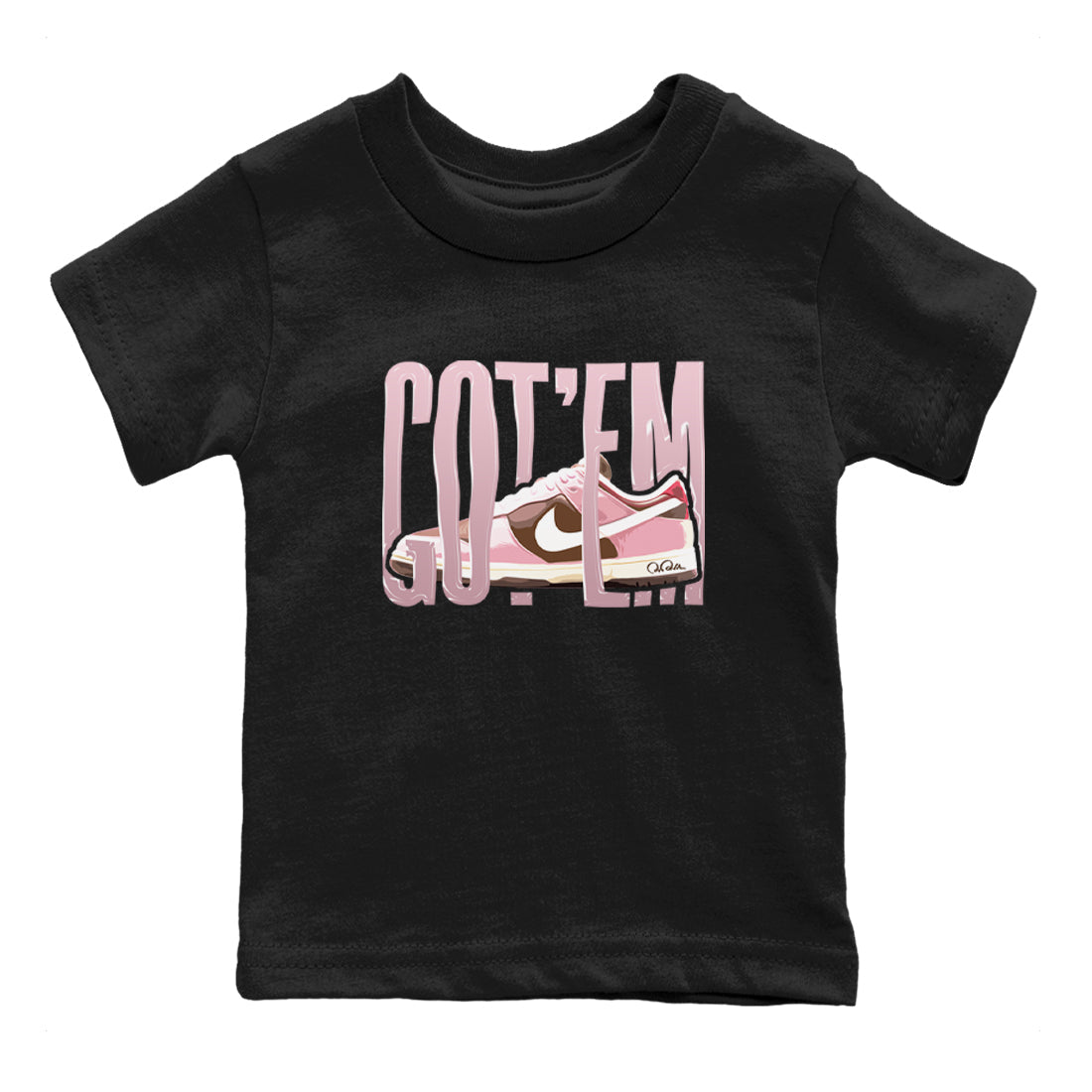 Wiggling Gotem snkmatch Tees Kids - Dunk Cacao Wow And Pink Foam