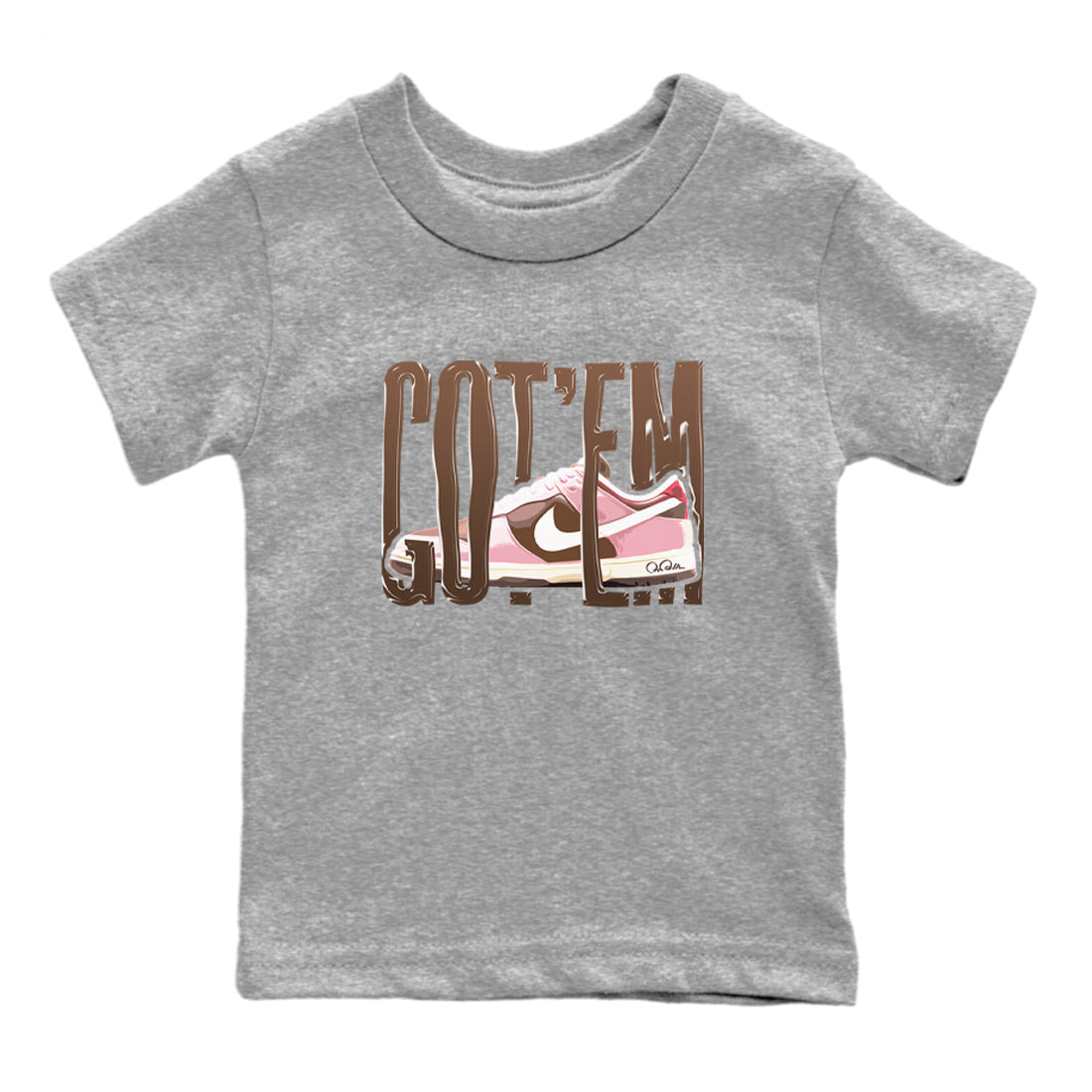 Wiggling Gotem snkmatch Tees Kids - Dunk Cacao Wow And Pink Foam