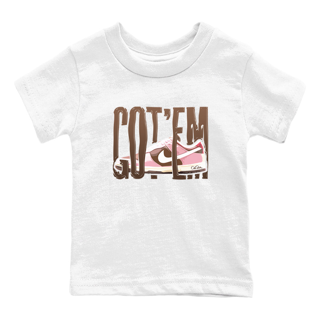 Wiggling Gotem snkmatch Tees Kids - Dunk Cacao Wow And Pink Foam