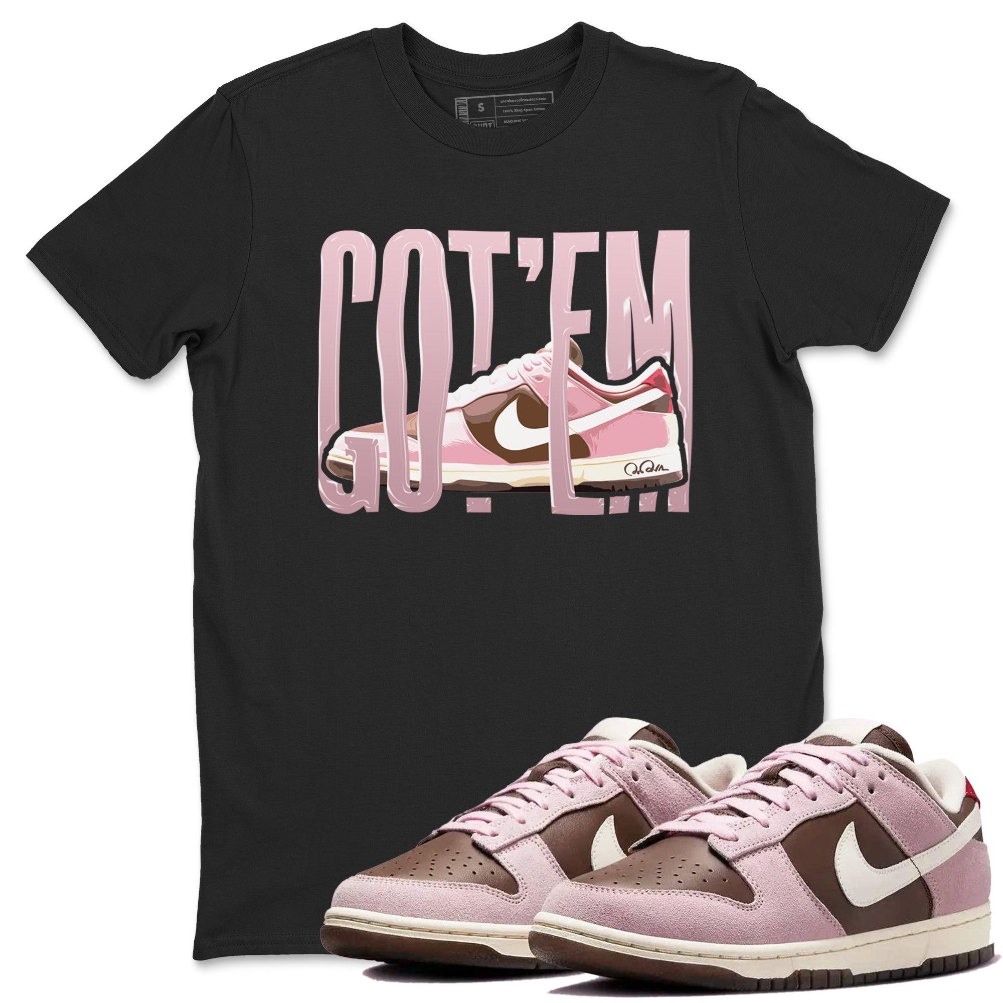 Wiggling Gotem snkmatch Tees - Dunk Cacao Wow And Pink Foam