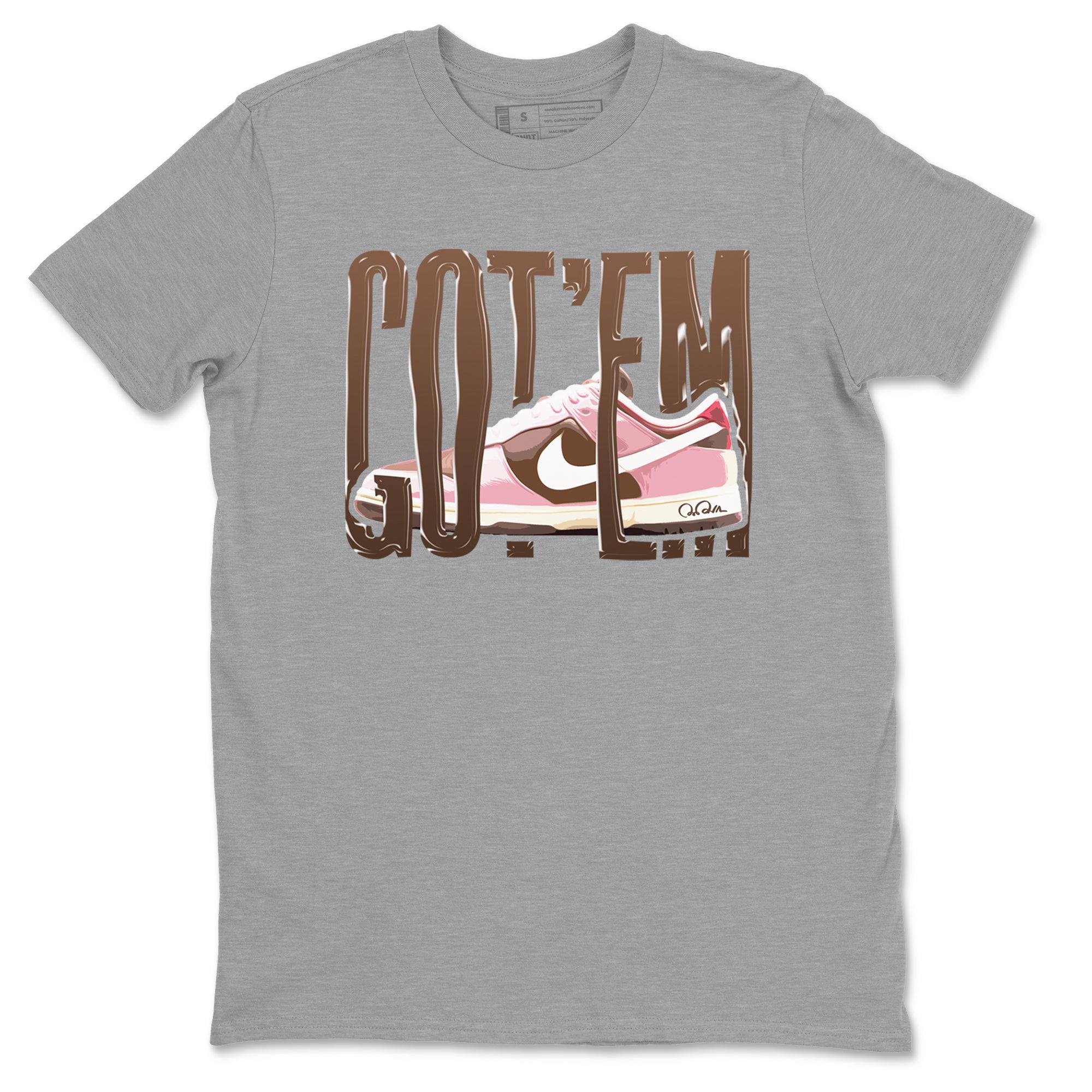 Wiggling Gotem snkmatch Tees - Dunk Cacao Wow And Pink Foam