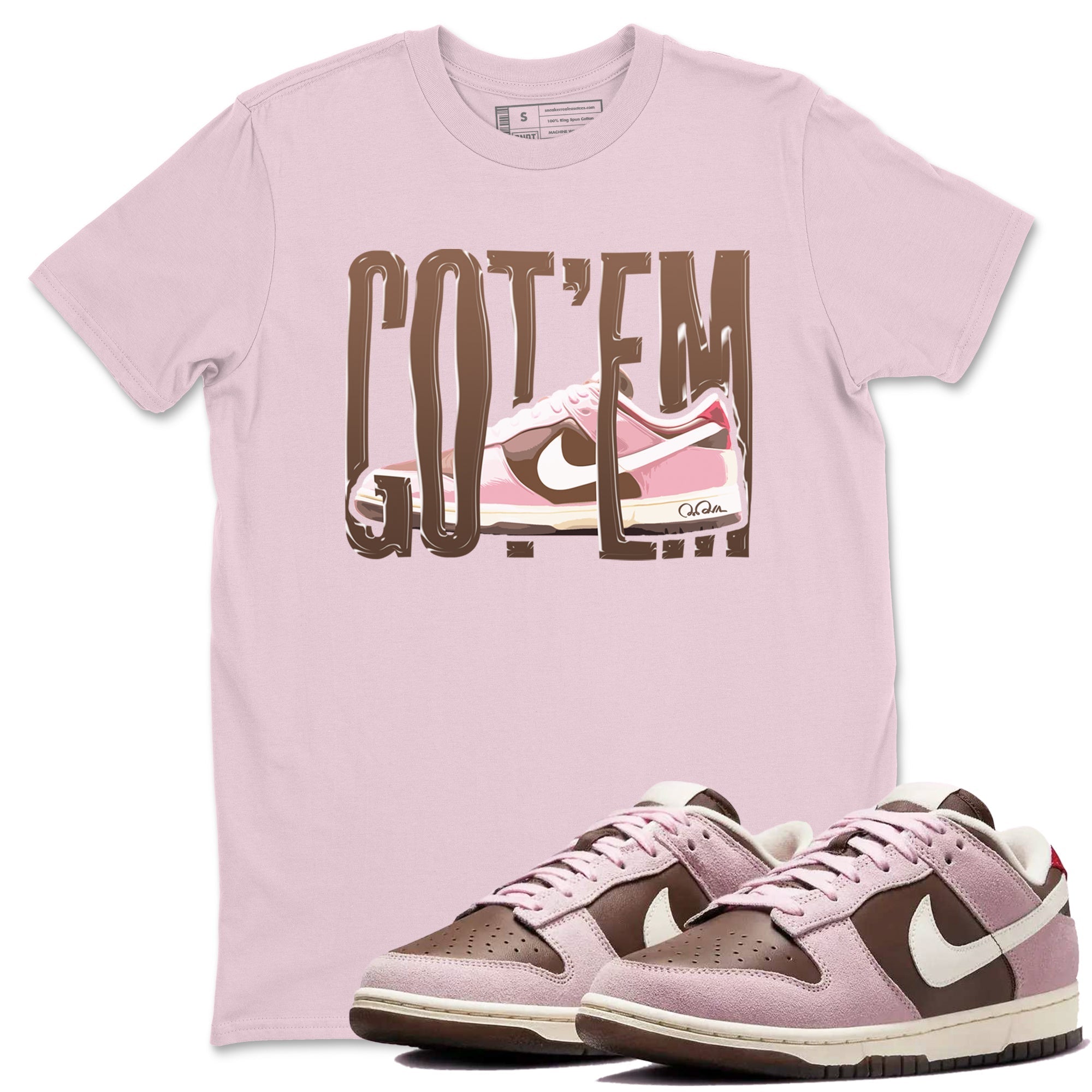 Wiggling Gotem snkmatch Tees - Dunk Cacao Wow And Pink Foam
