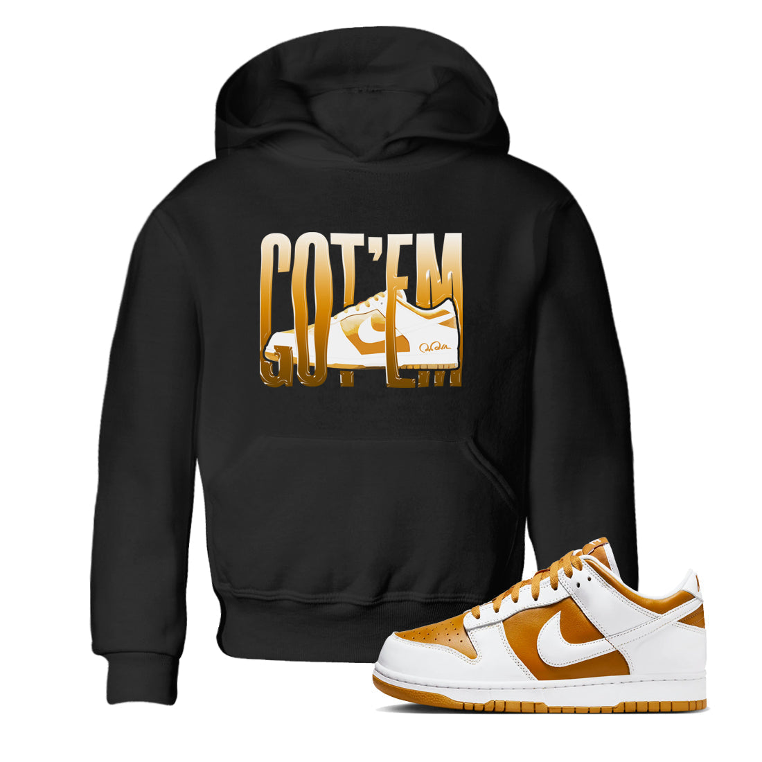 Wiggling Gotem snkmatch Tees Kids - Dunk Dark Curry
