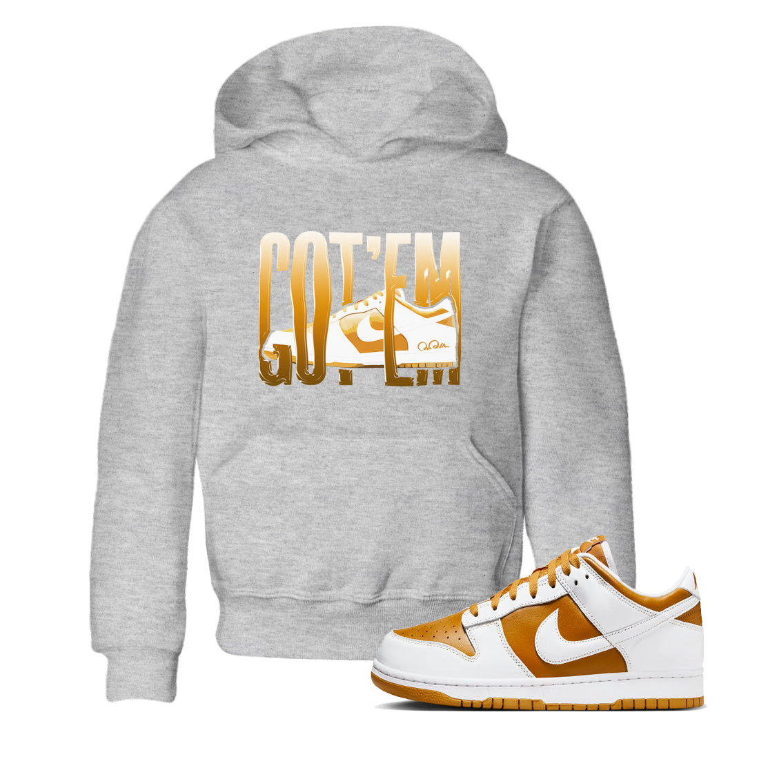 Wiggling Gotem snkmatch Tees Kids - Dunk Dark Curry