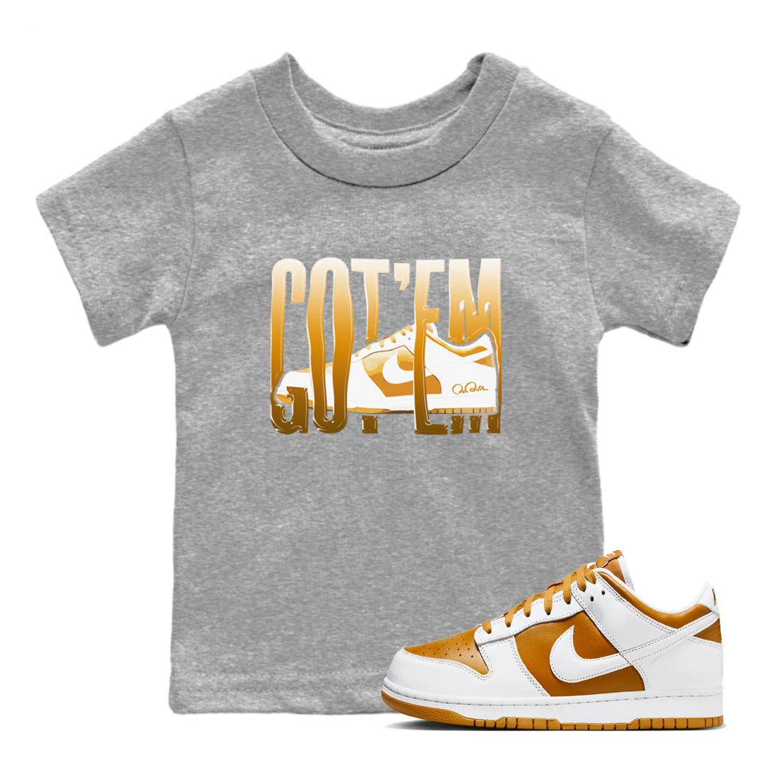 Wiggling Gotem snkmatch Tees Kids - Dunk Dark Curry