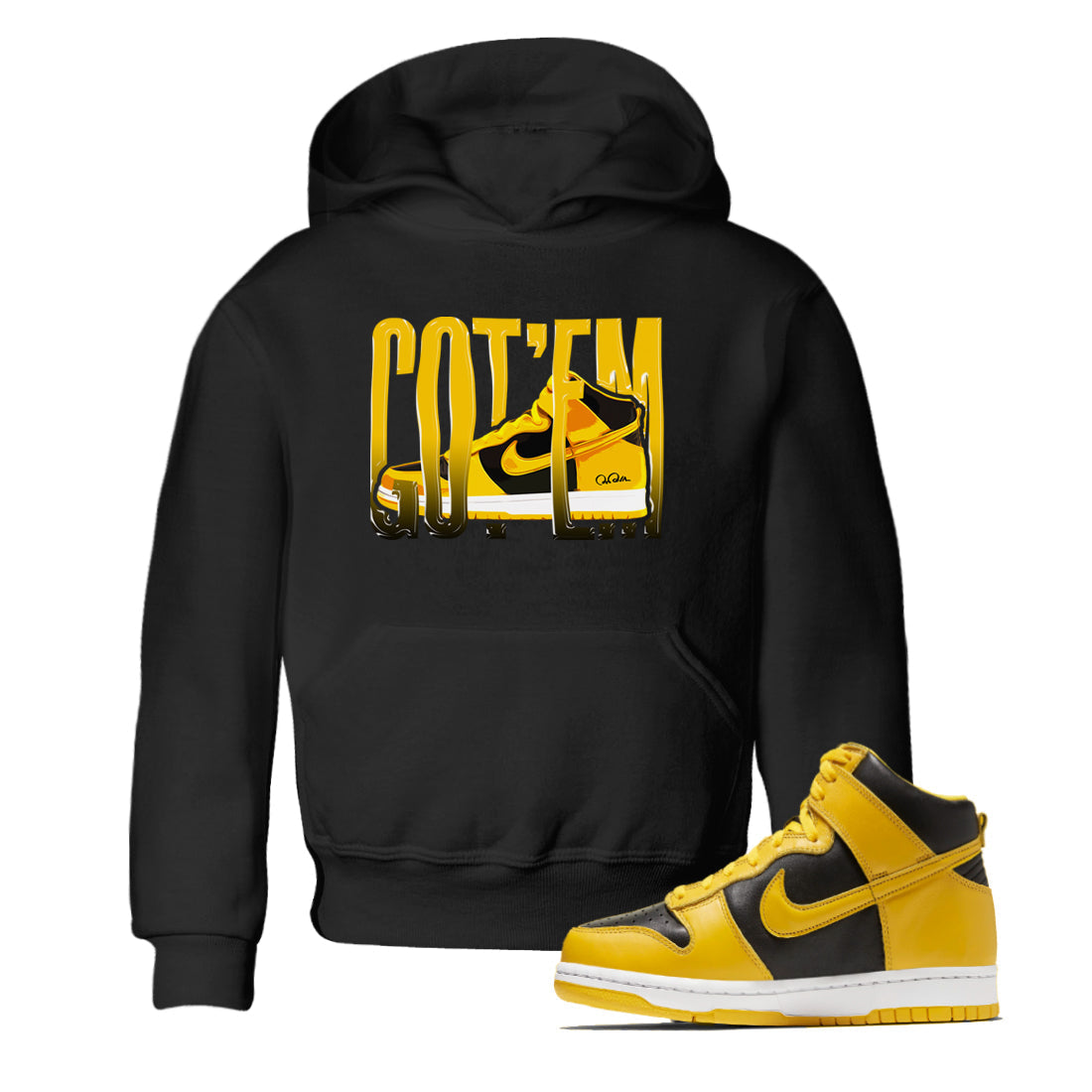 Wiggling Gotem snkmatch Tees Kids - Dunk High Pollen