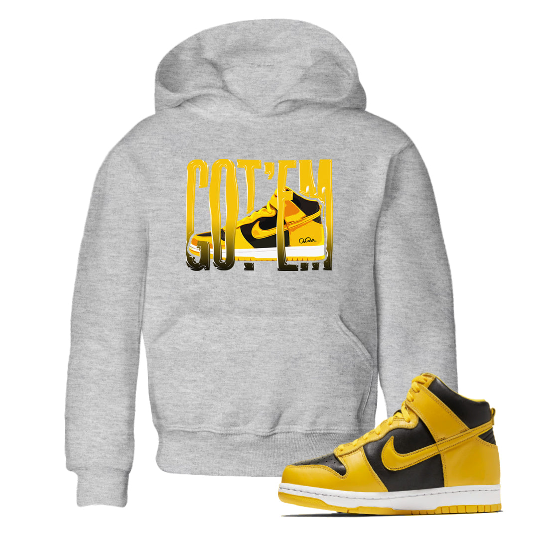 Wiggling Gotem snkmatch Tees Kids - Dunk High Pollen