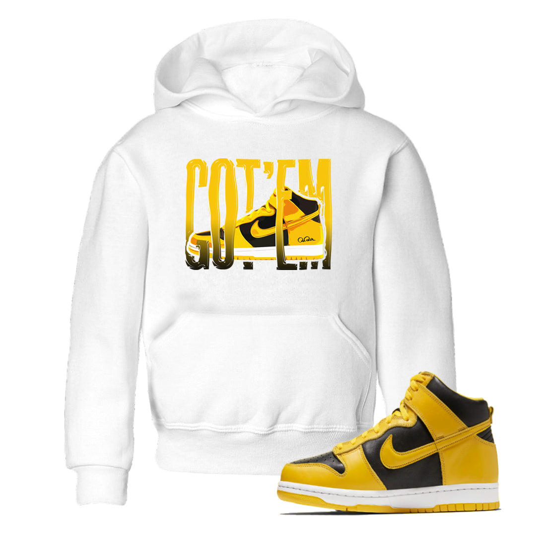Wiggling Gotem snkmatch Tees Kids - Dunk High Pollen
