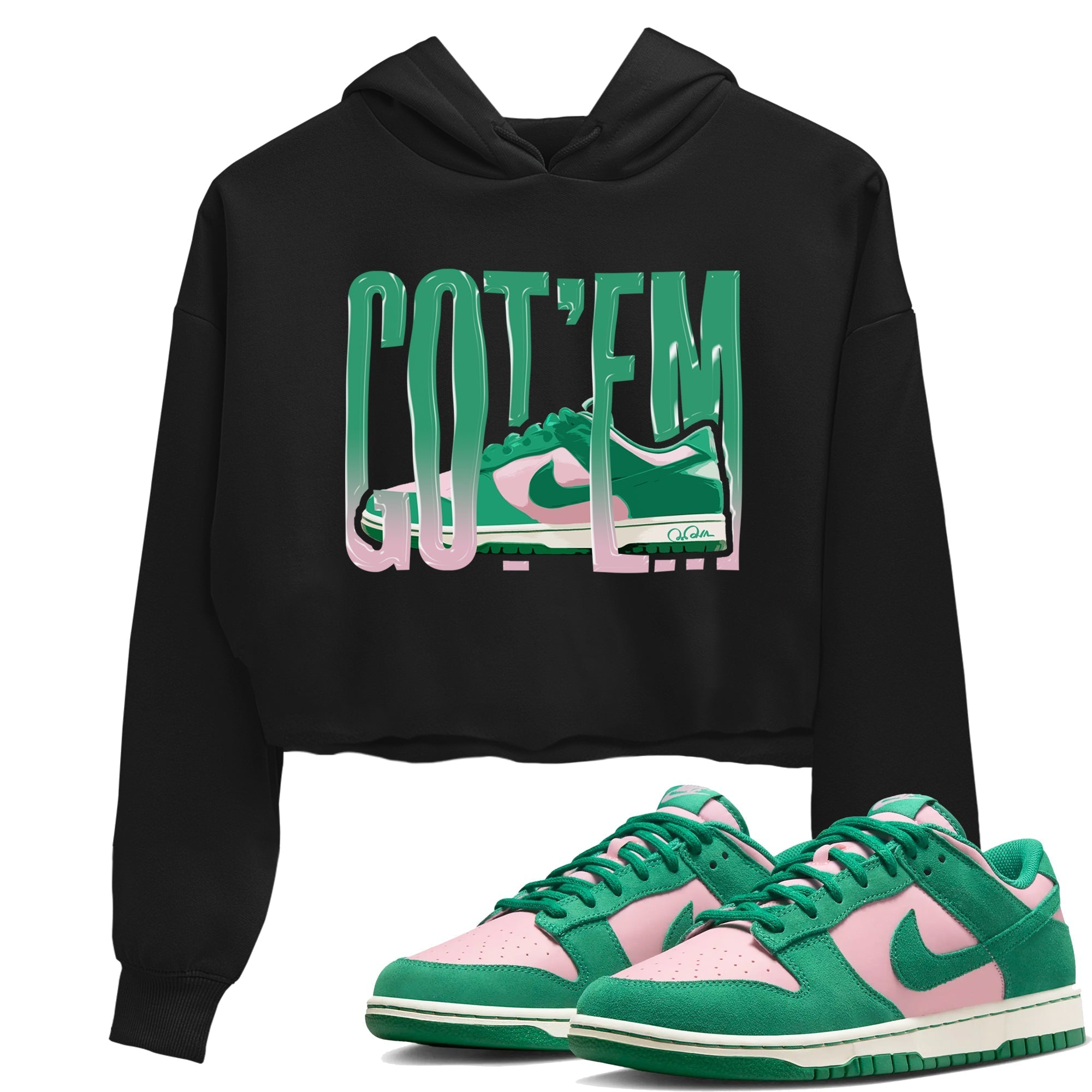 Wiggling Gotem snkmatch Women's Top - Dunk Medium Soft Pink Malachite