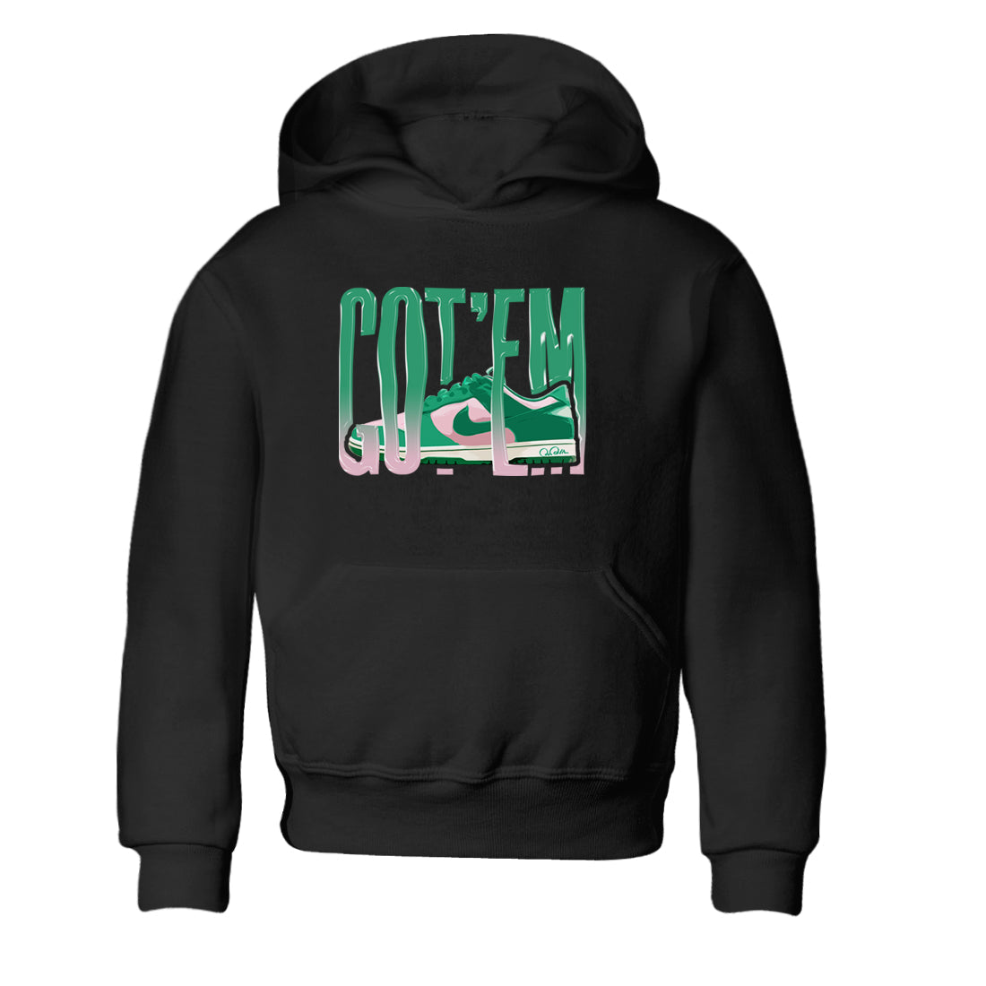 Wiggling Gotem snkmatch Tees Kids - Dunk Medium Soft Pink Malachite