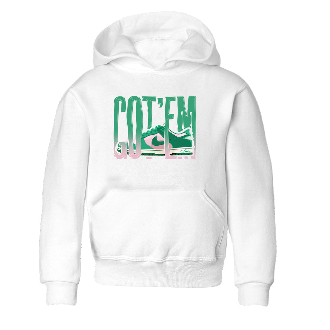 Wiggling Gotem snkmatch Tees Kids - Dunk Medium Soft Pink Malachite