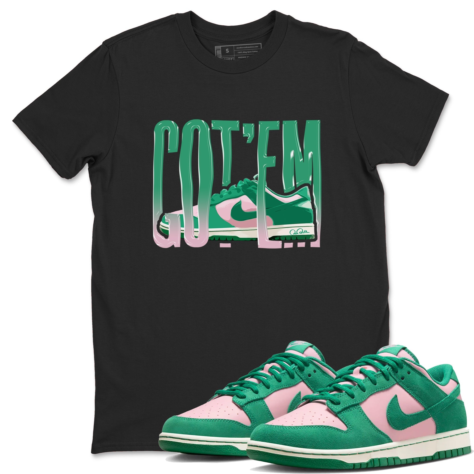 Wiggling Gotem snkmatch Tees - Dunk Medium Soft Pink Malachite
