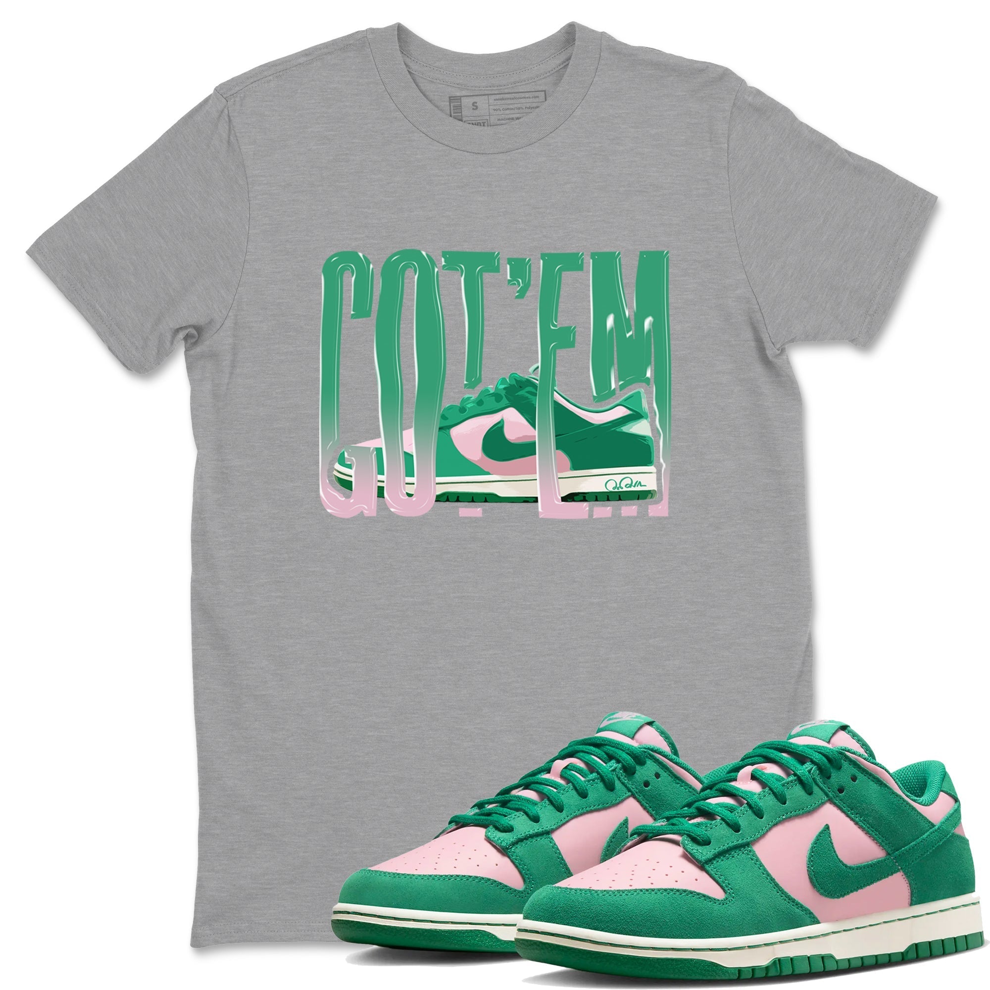 Wiggling Gotem snkmatch Tees - Dunk Medium Soft Pink Malachite
