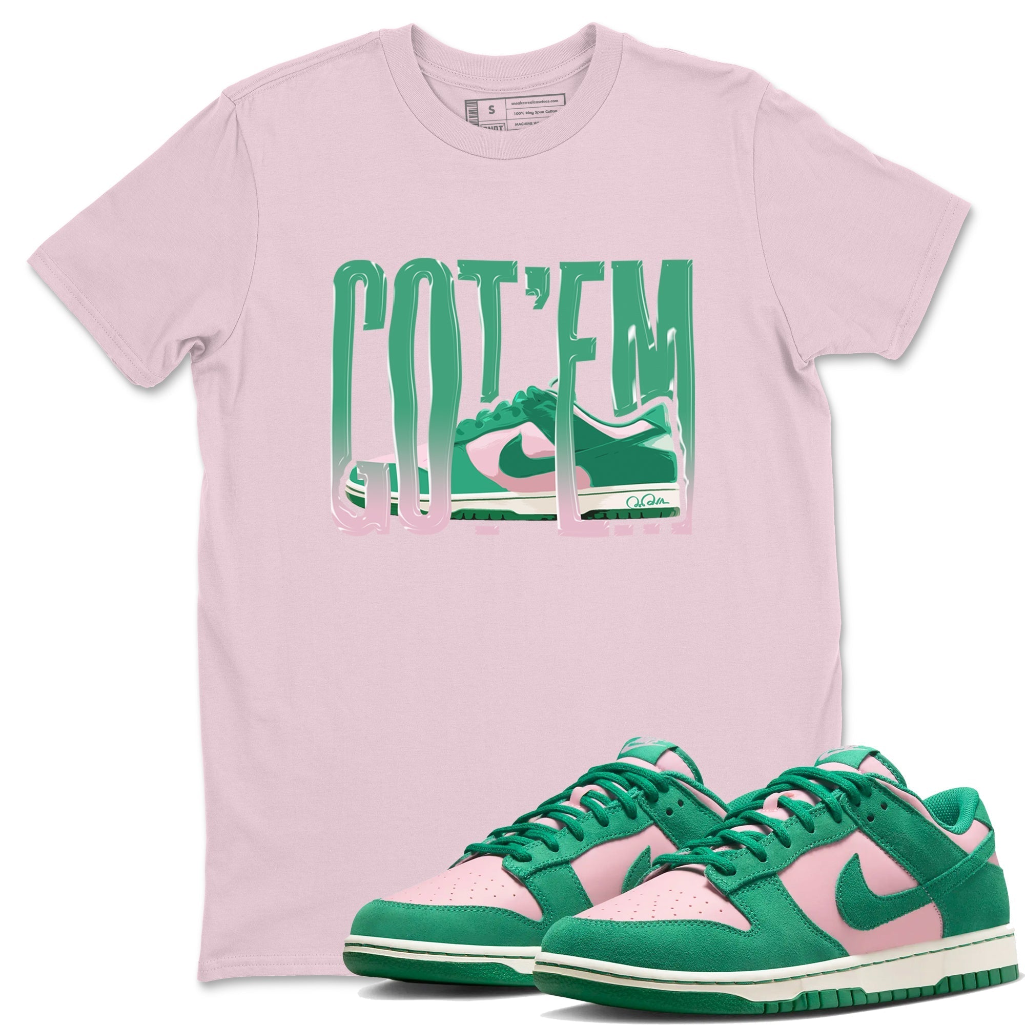 Wiggling Gotem snkmatch Tees - Dunk Medium Soft Pink Malachite
