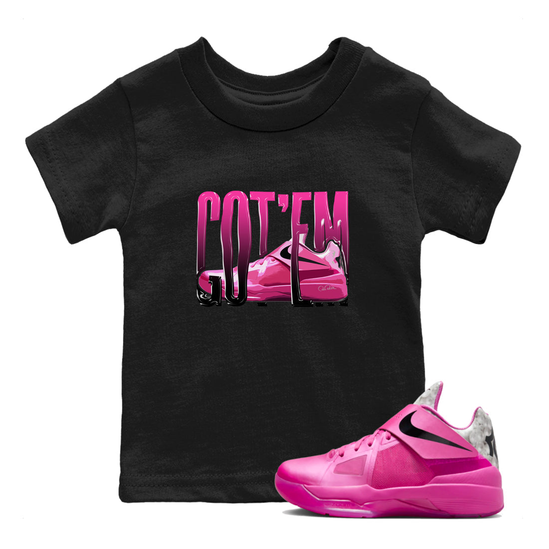 Wiggling Gotem snkmatch Tees Kids - KD 4 Aunt Pearl