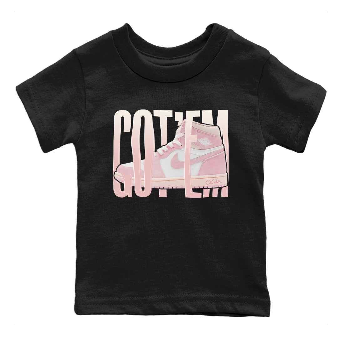 Wiggling Gotem Kids Tops - Air Jordan 1 Washed Pink