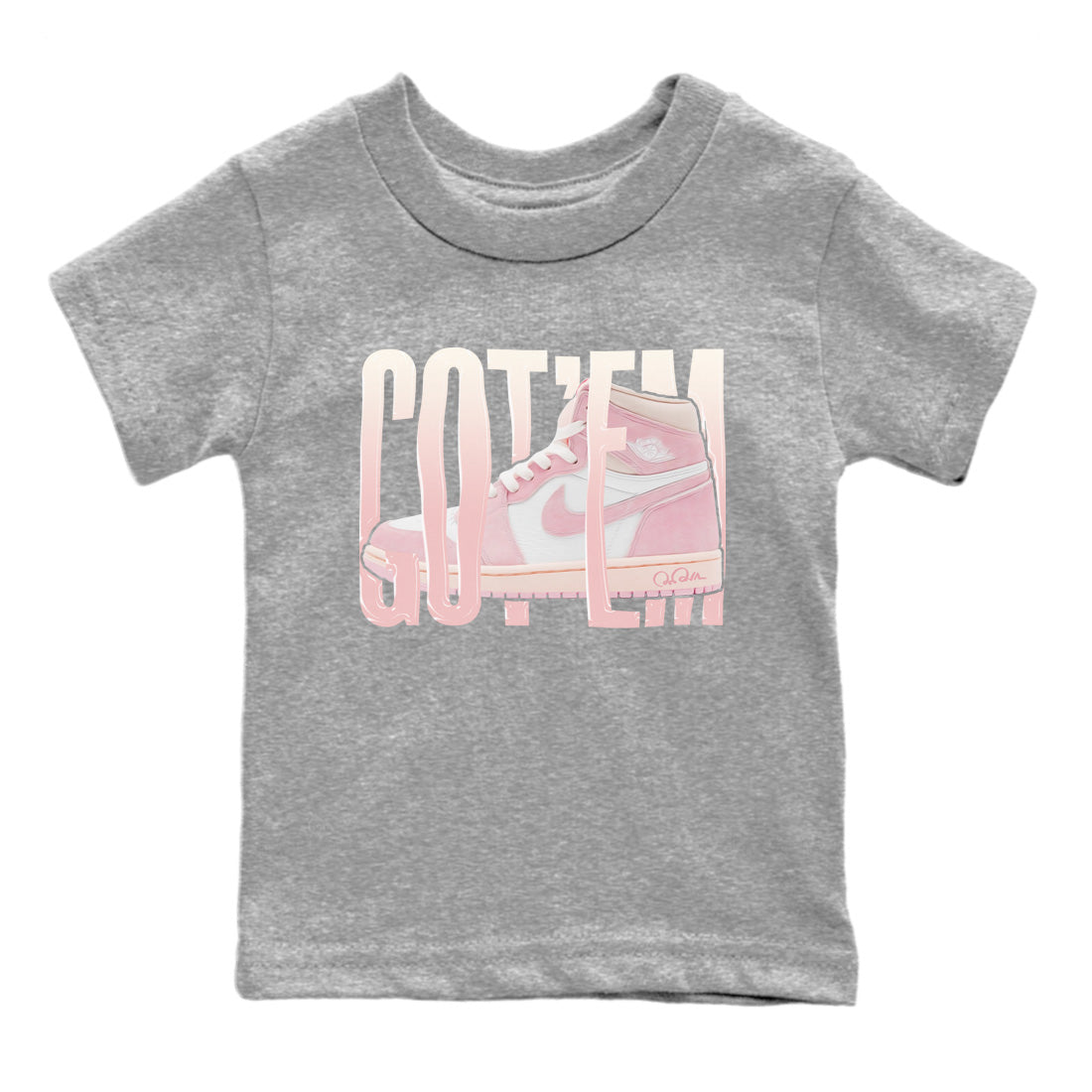 Wiggling Gotem Kids Tops - Air Jordan 1 Washed Pink