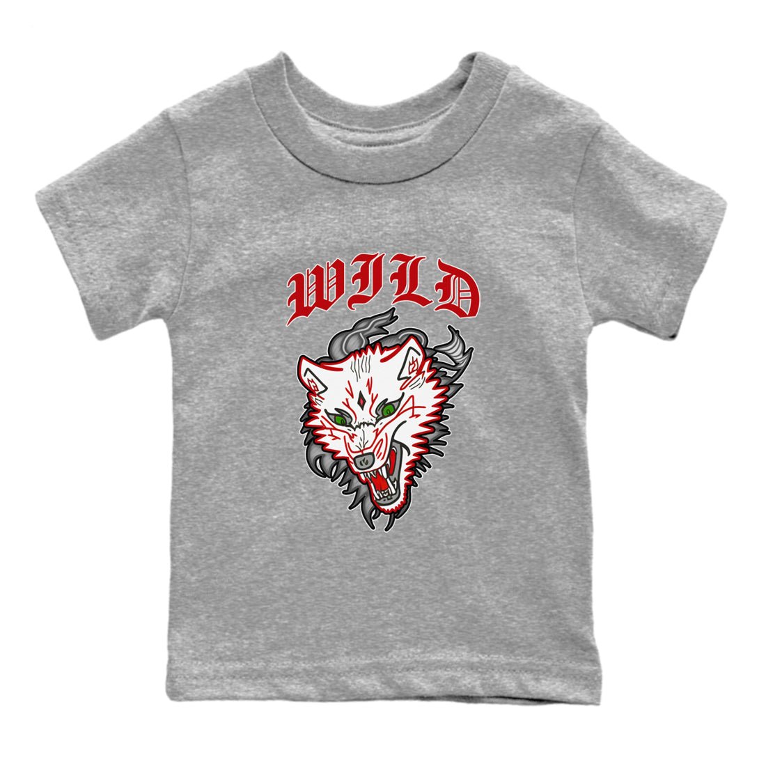 Wild Animal Kids Tops - Air Jordan 13 Wolf Grey