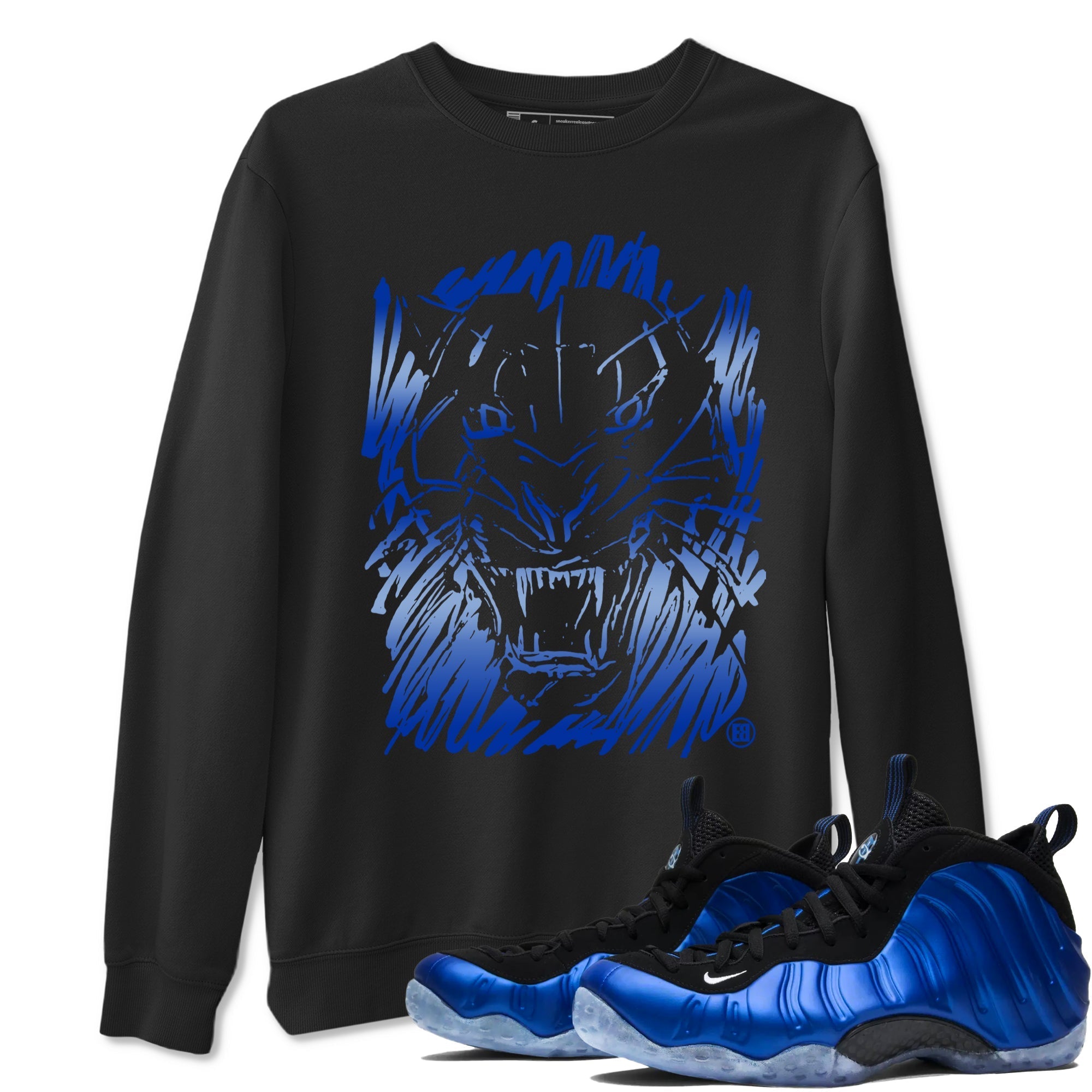 Wild Cat Doodle snkmatch Tees - Air Foamposite One Royal