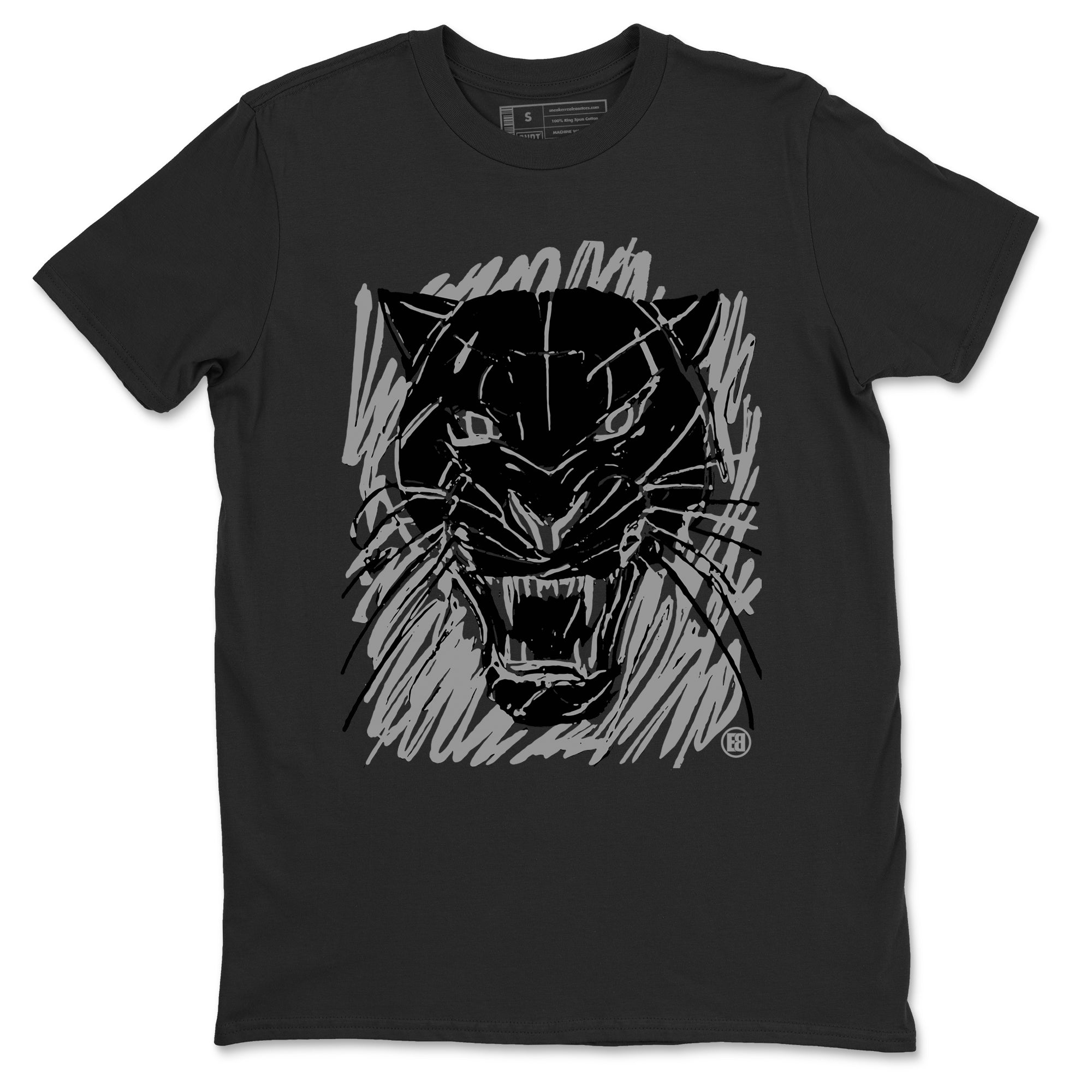 Wild Cat Doodle snkmatch Tees - Air Jordan 4 Black Cat