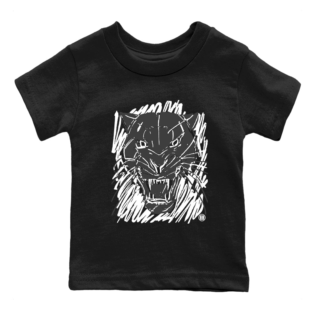 Wild Cat Doodle snkmatch Tees Kids - Air Jordan 4 Wet Cement