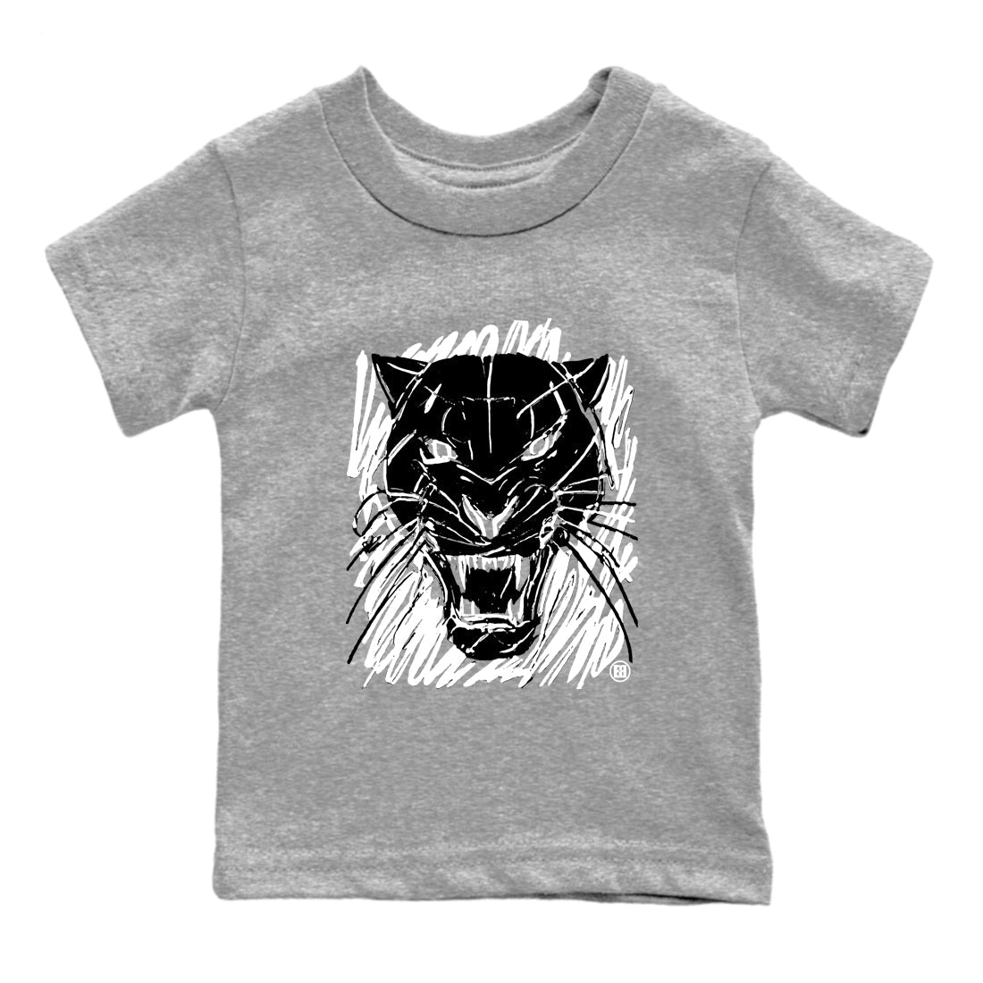 Wild Cat Doodle snkmatch Tees Kids - Air Jordan 4 White Thunder