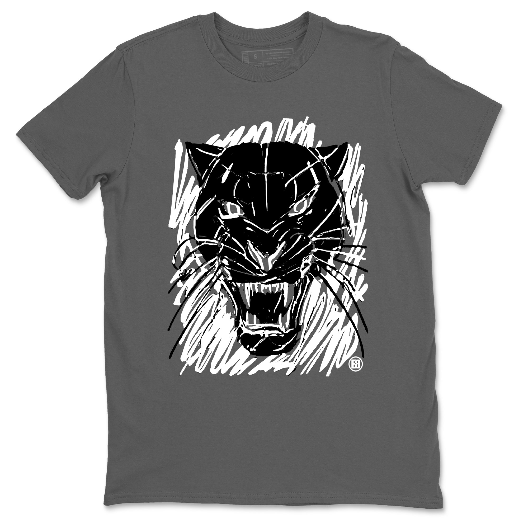 Wild Cat Doodle snkmatch Tees - Air Jordan 4 White Thunder