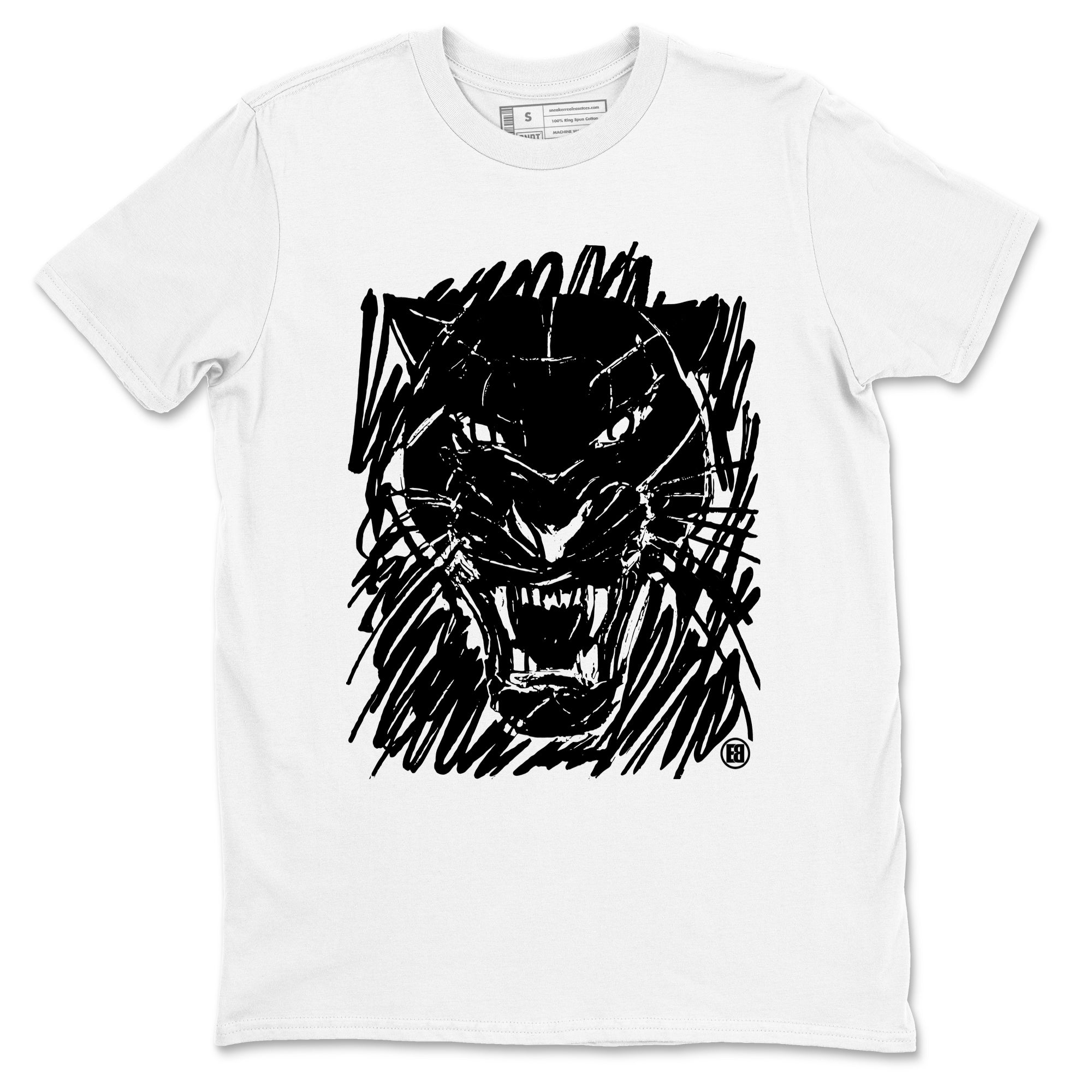 Wild Cat Doodle snkmatch Tees - Air Jordan 4 White Thunder