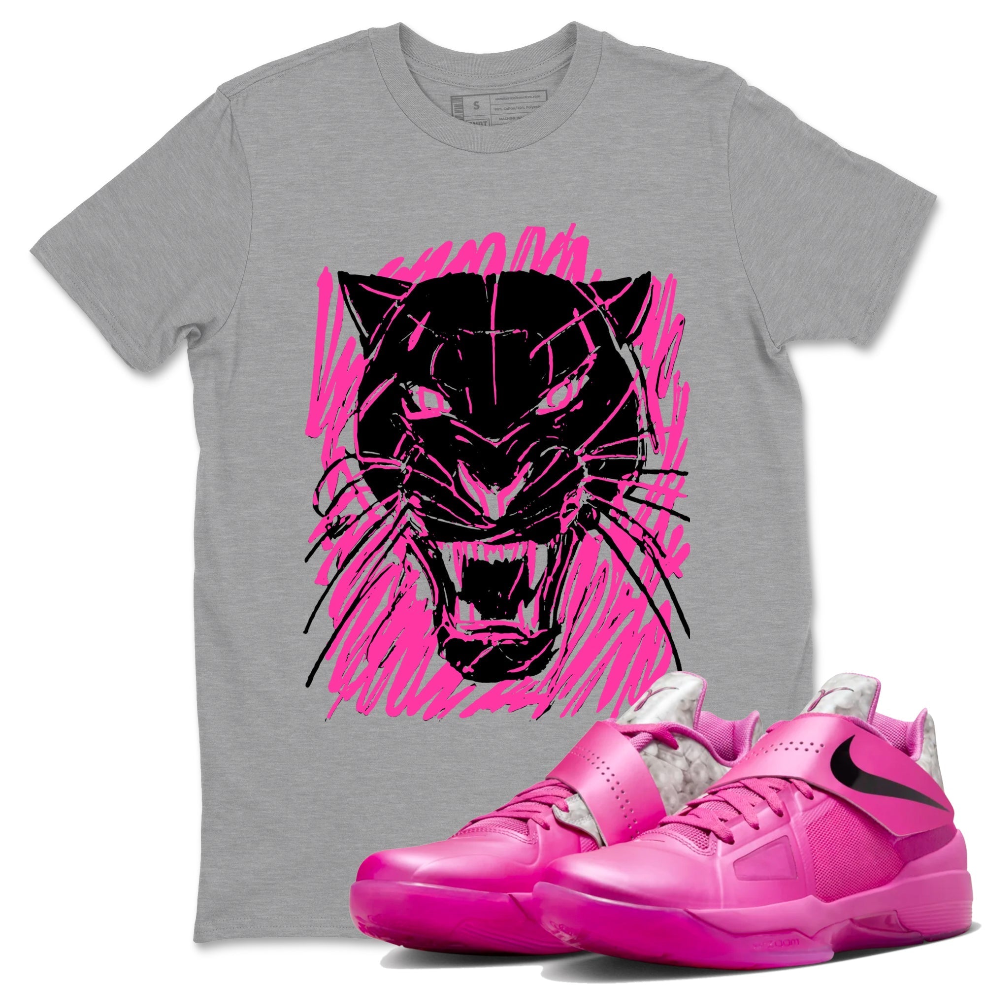 Wild Cat Doodle snkmatch Tees - Nike KD 4 Aunt Pearl