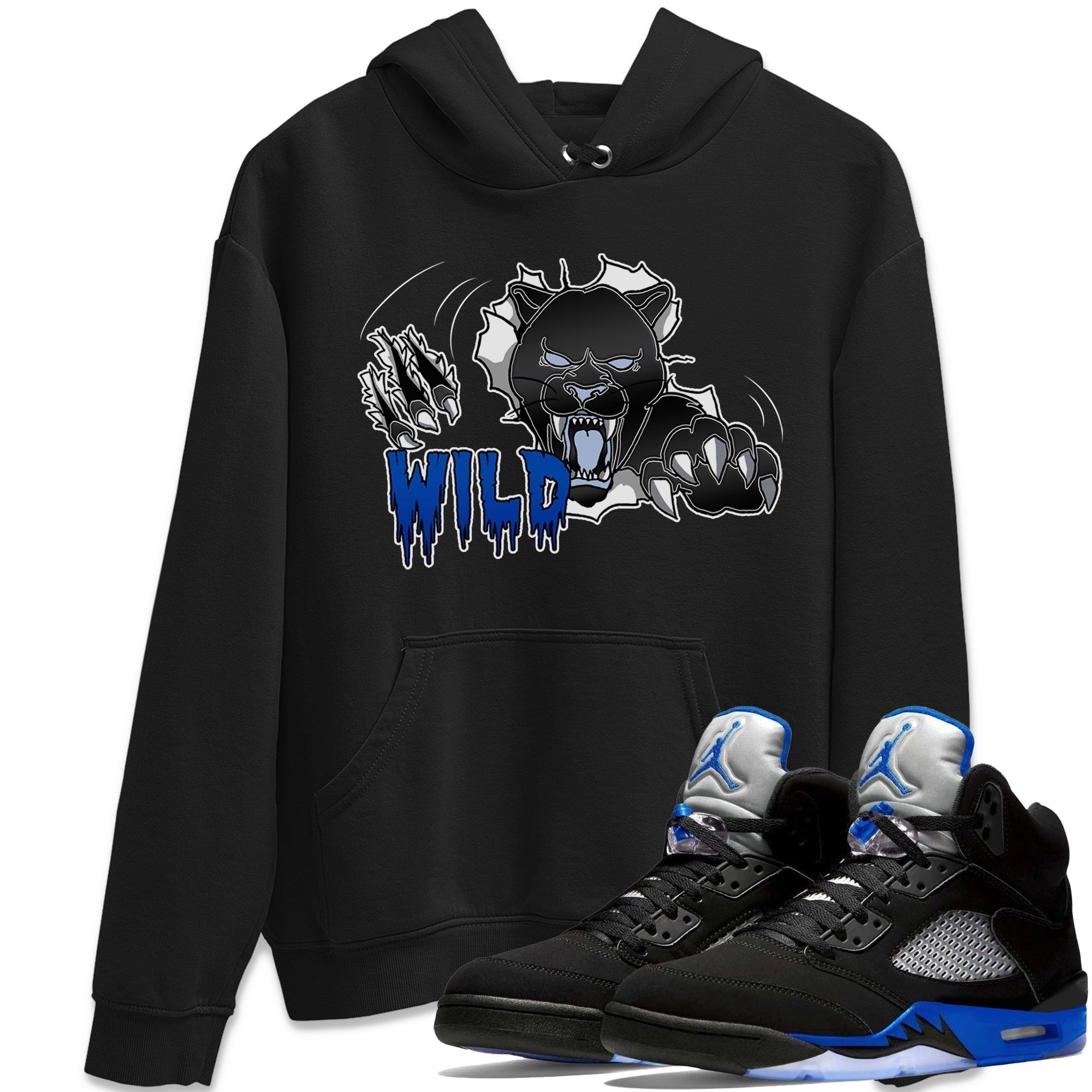 Wild Unisex Tops - Air Jordan 5 Racer Blue