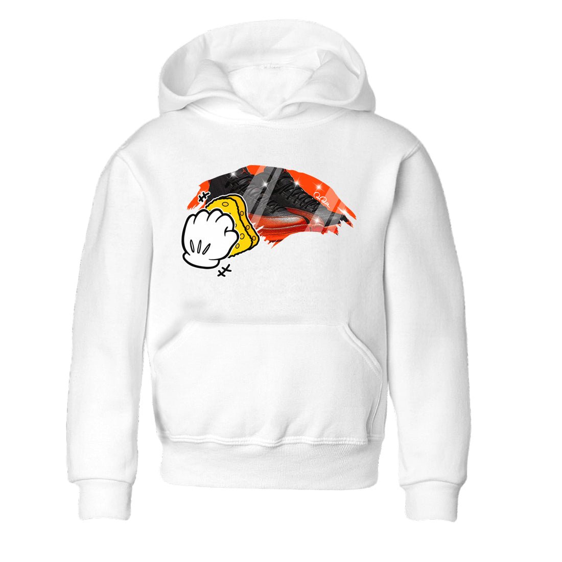 Wiping Kids Tops - Air Jordan 12 Brilliant Orange
