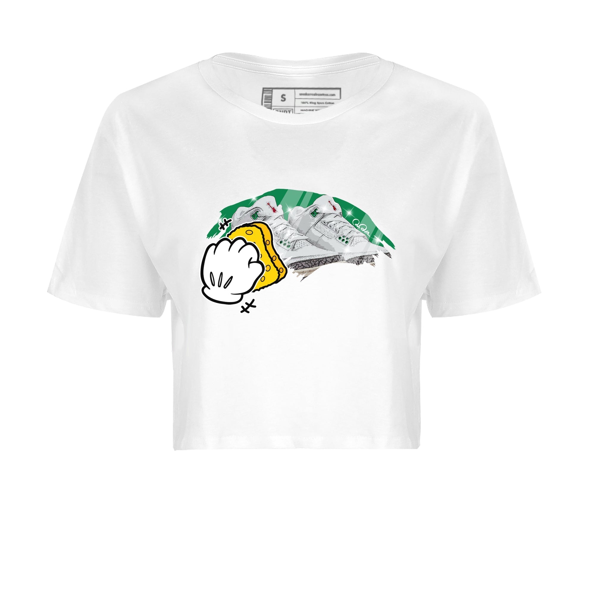 Wiping Women's Tops - Air Jordan 3 Lucky Green