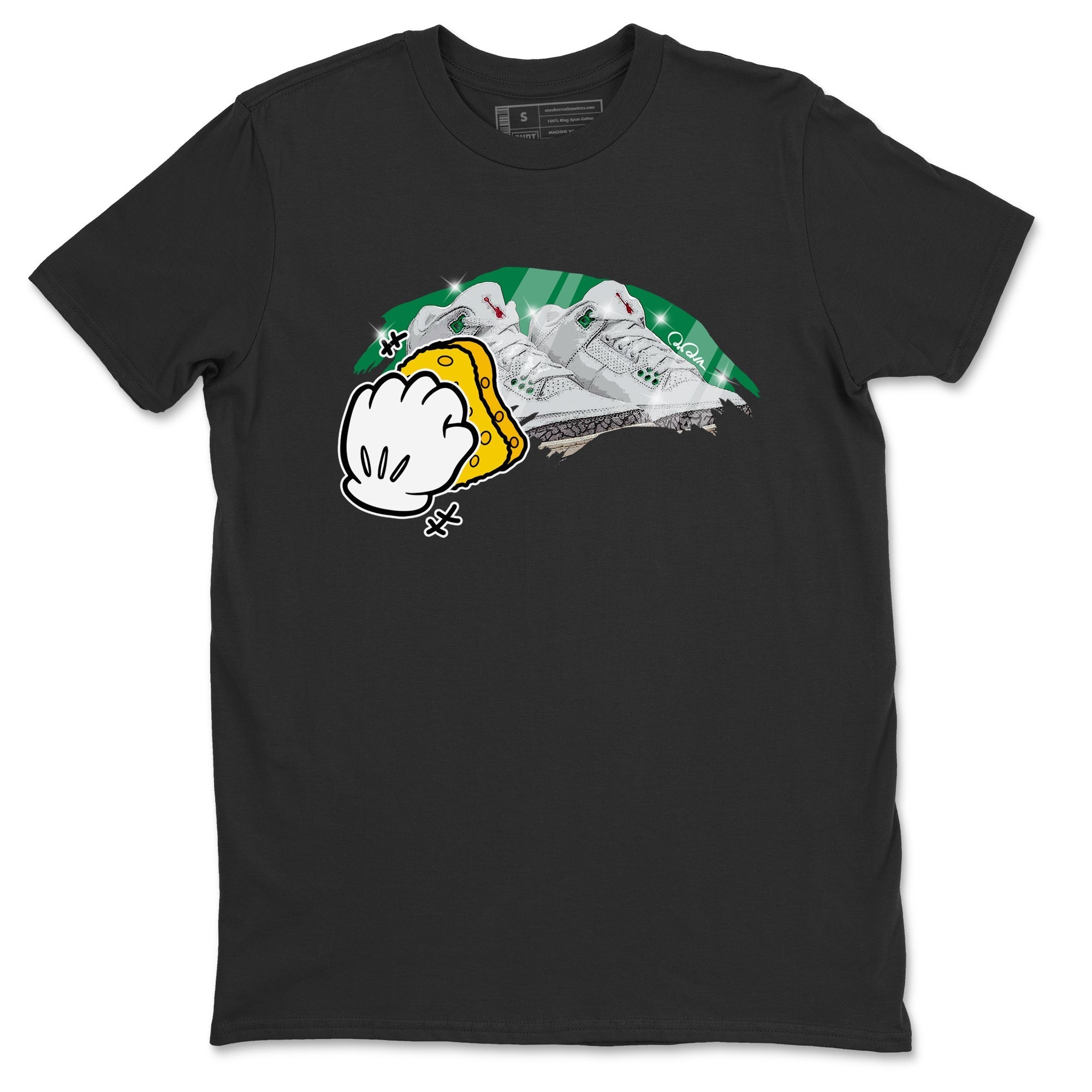 Wiping Unisex Tops - Air Jordan 3 Lucky Green