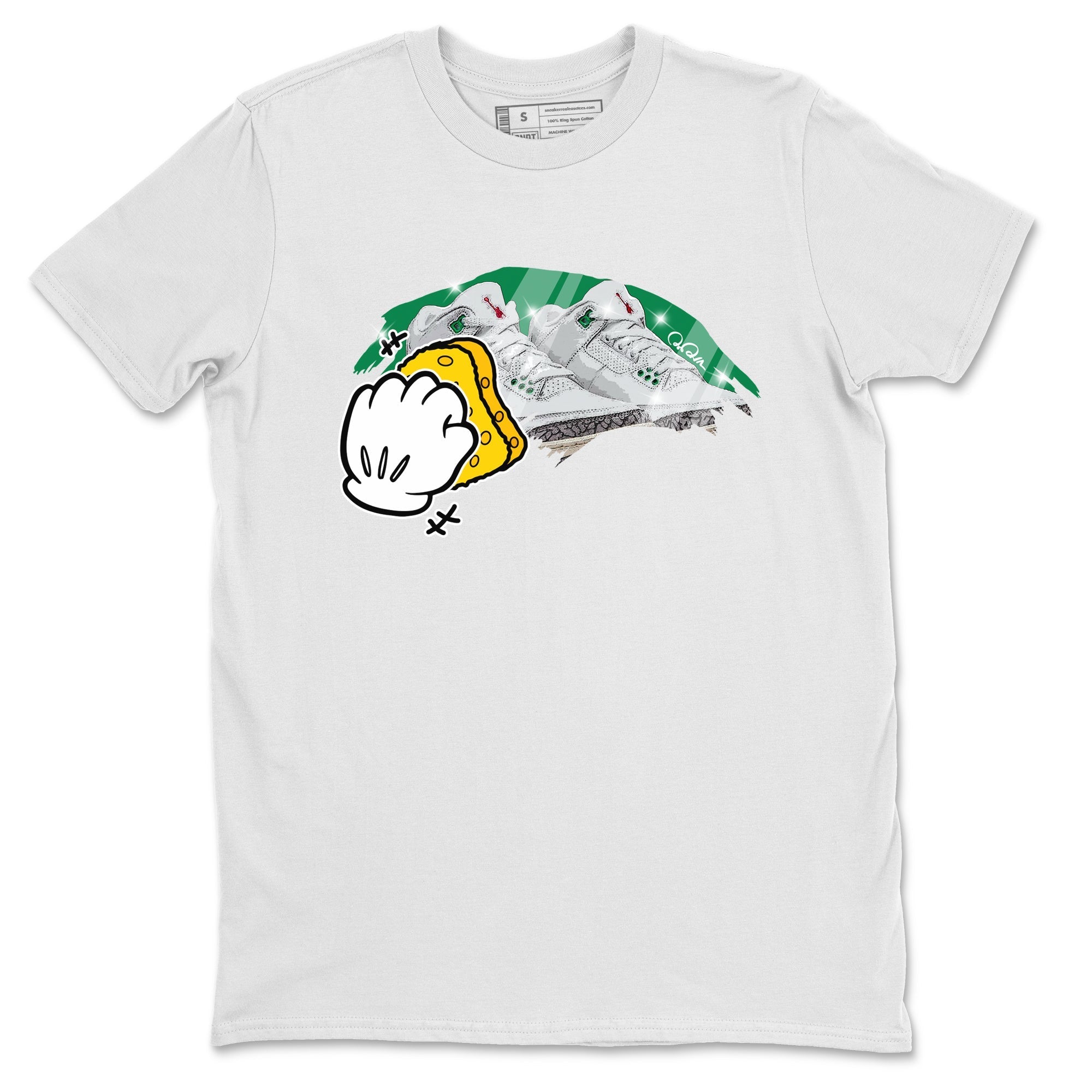 Wiping Unisex Tops - Air Jordan 3 Lucky Green